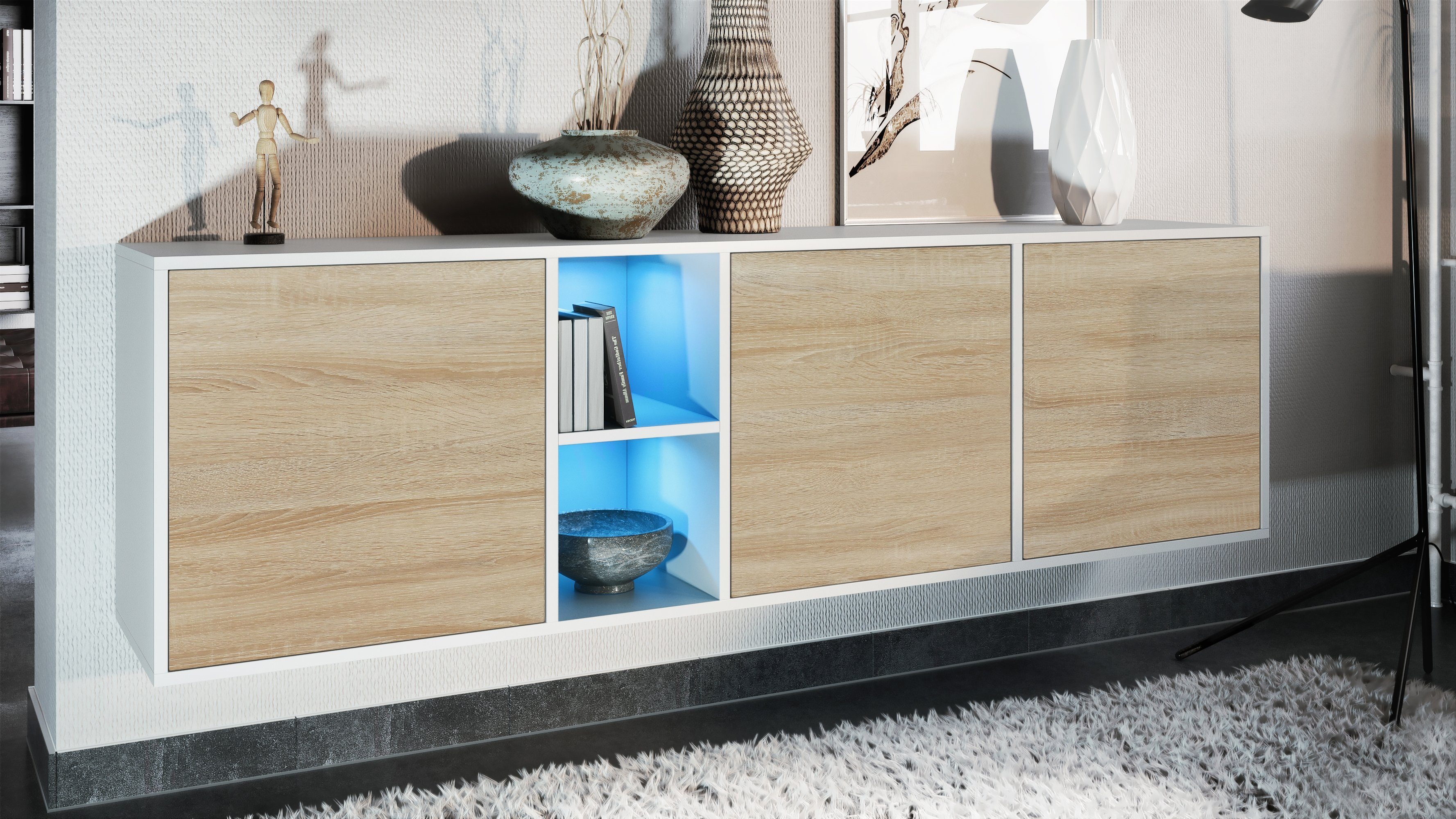 Vladon Sideboard Cuba (Kommode, mit 3 günstig online kaufen