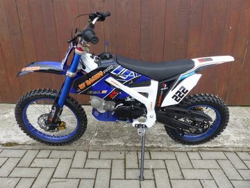 KXD Dirt-Bike 125ccm Dirtbike Pitbike Cross 4Takt 17/14 Zoll Blau Enduro Motorrad