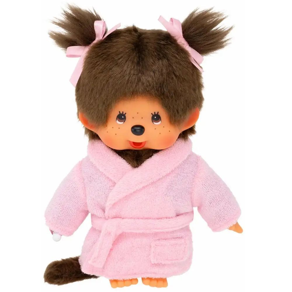 Monchhichi Plüschfigur Mädchen im Bademantel mit Zöpfen 20 cm Monchhichi Pu günstig online kaufen