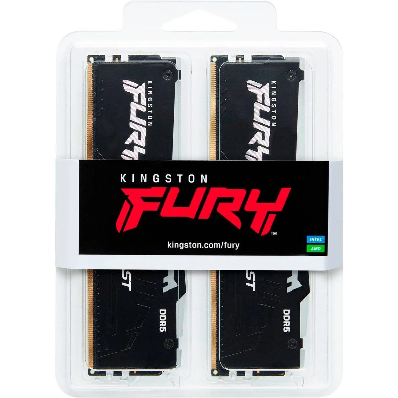 Kingston FURY Beast RGB 32GB DDR5-6000 Dual Kit (2x 16GB) CL30 PC-Arbeitsspeicher (CL30 Low Latency, EXPO/XMP 3.0, On-Die ECC, Heatspreader)