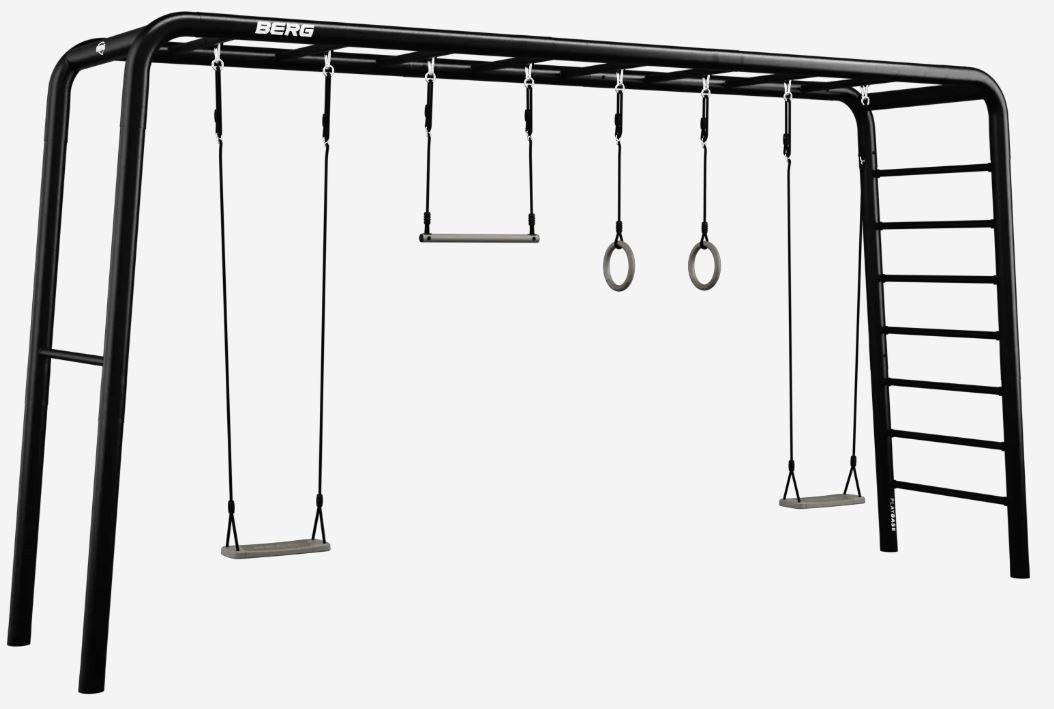 Berg Klettergerüst PlayBase Extra Large Rahmen Klettergerüst Schaukelgestell, mit Reckstange, Leiter & Monkey Bar Active Set
