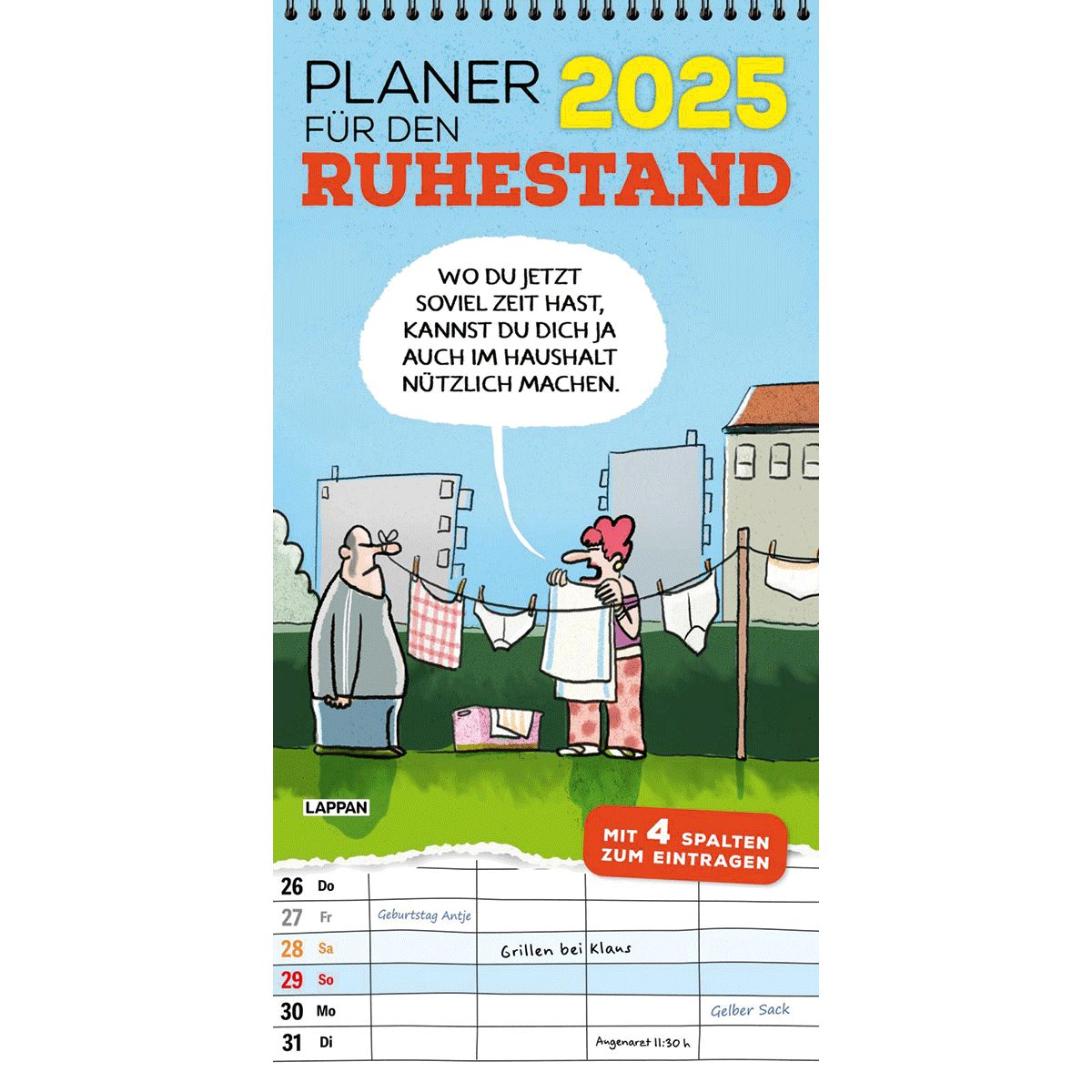Lappan Verlag Настольный календарь Planer für den Ruhestand 2025.