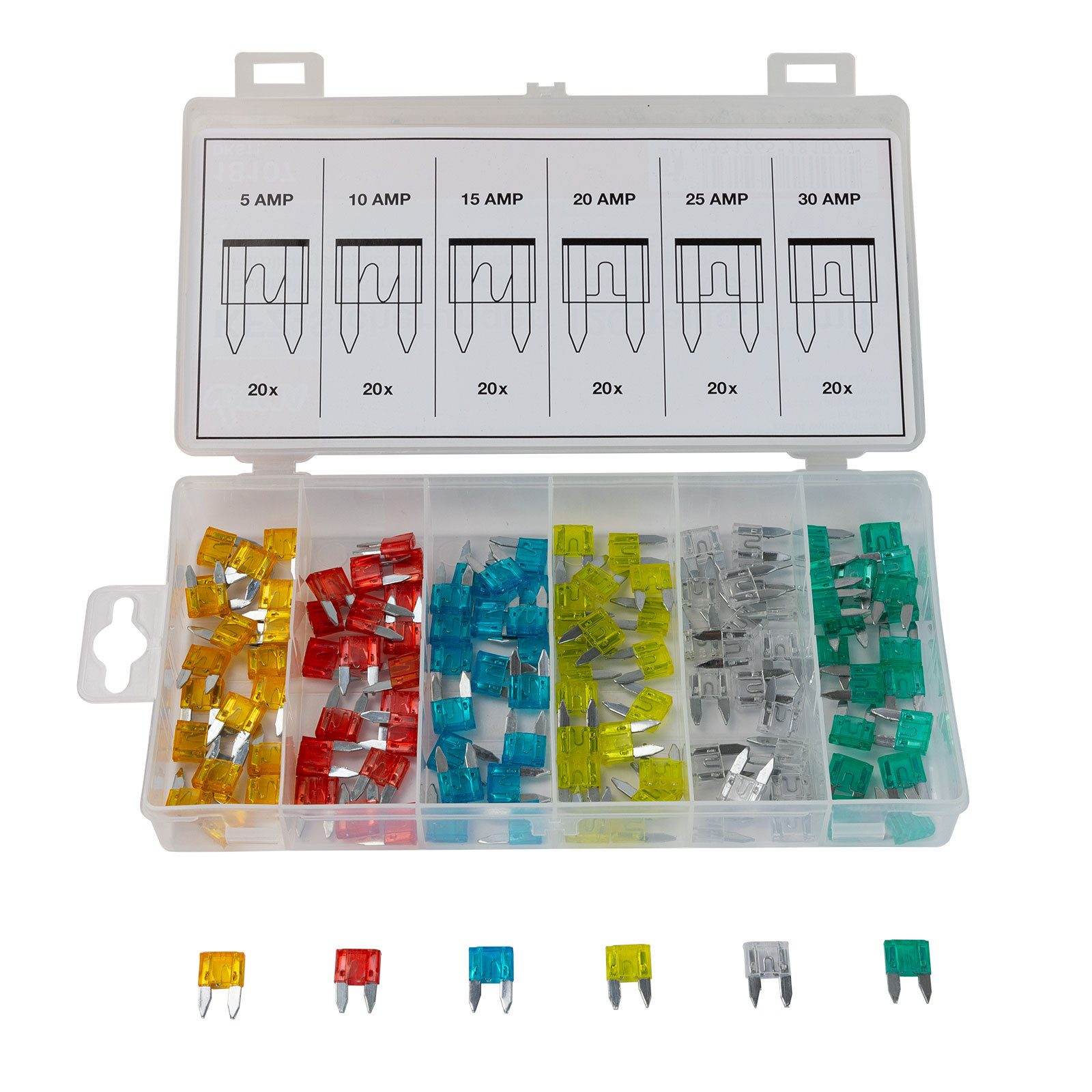 DEMA Kfz-Sicherungshalter KFZ-Sicherungen 120tlg 11mm DKS11