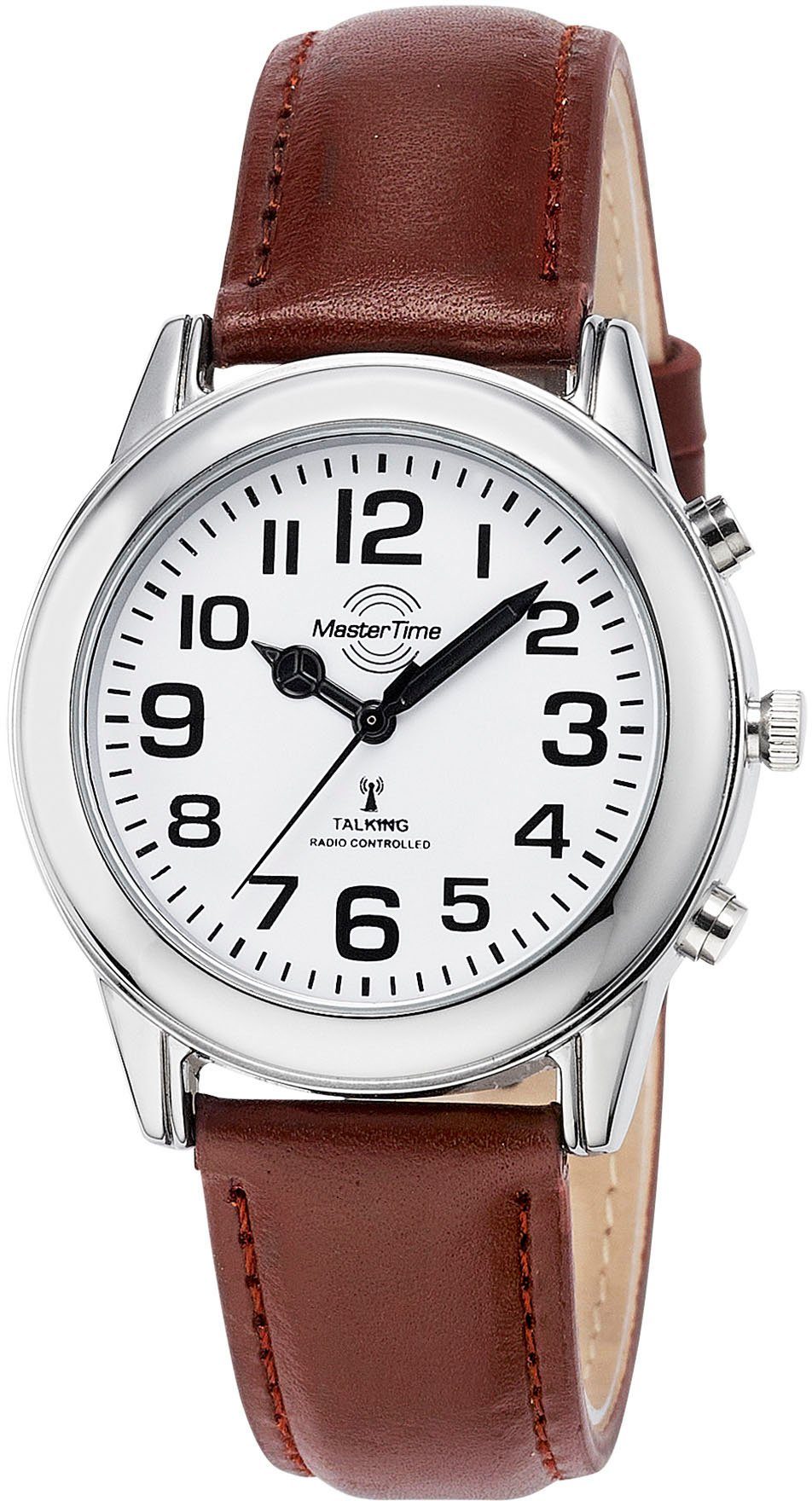 Funkuhr TIME MTGA-10806-12L Sprechende MASTER Uhr,