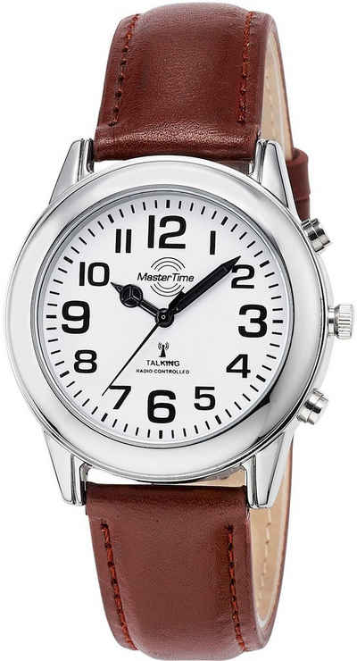 MASTER TIME Funkuhr Sprechende Uhr, MTGA-10806-12L, Armbanduhr, Quarzuhr, Herrenuhr