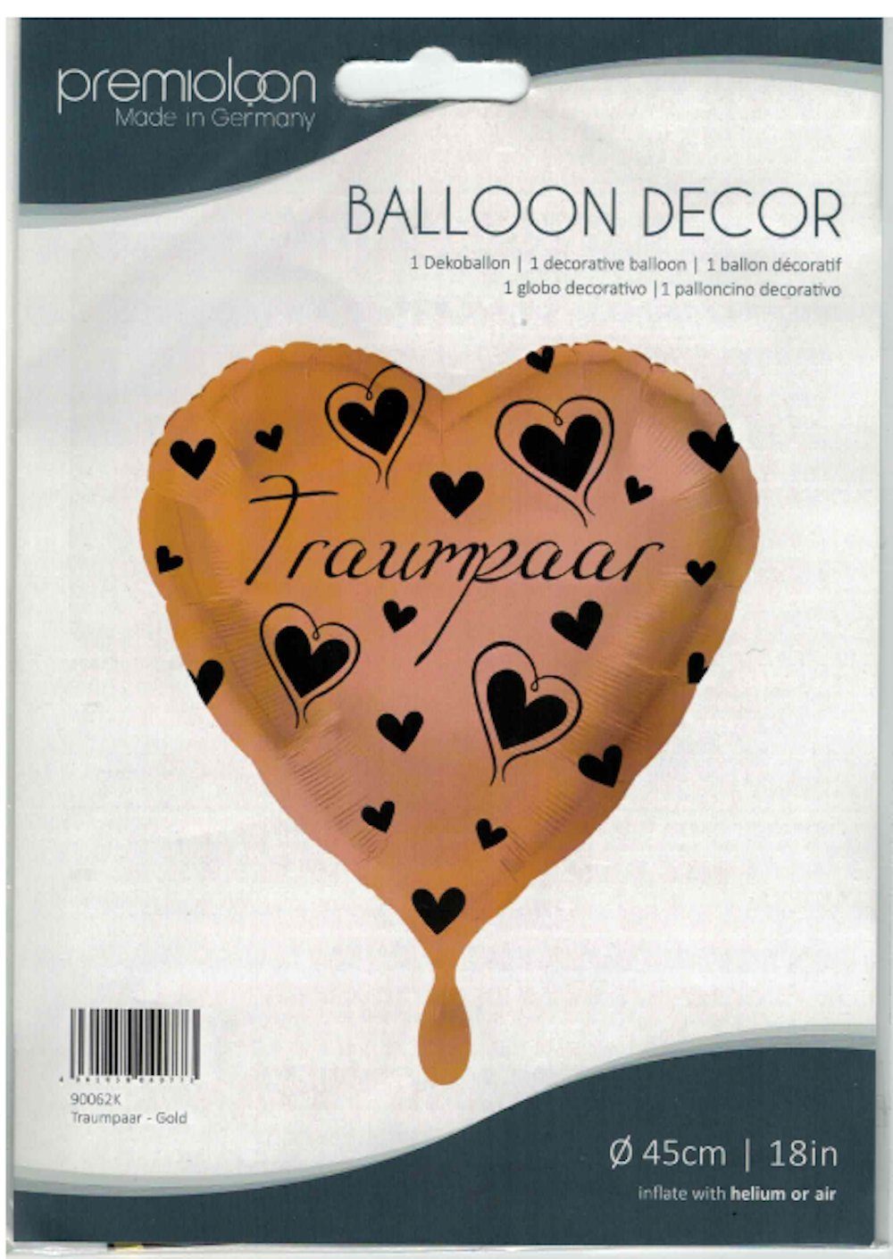 H-Erzmade Folienballon Folienballon Herz - Traumpaar