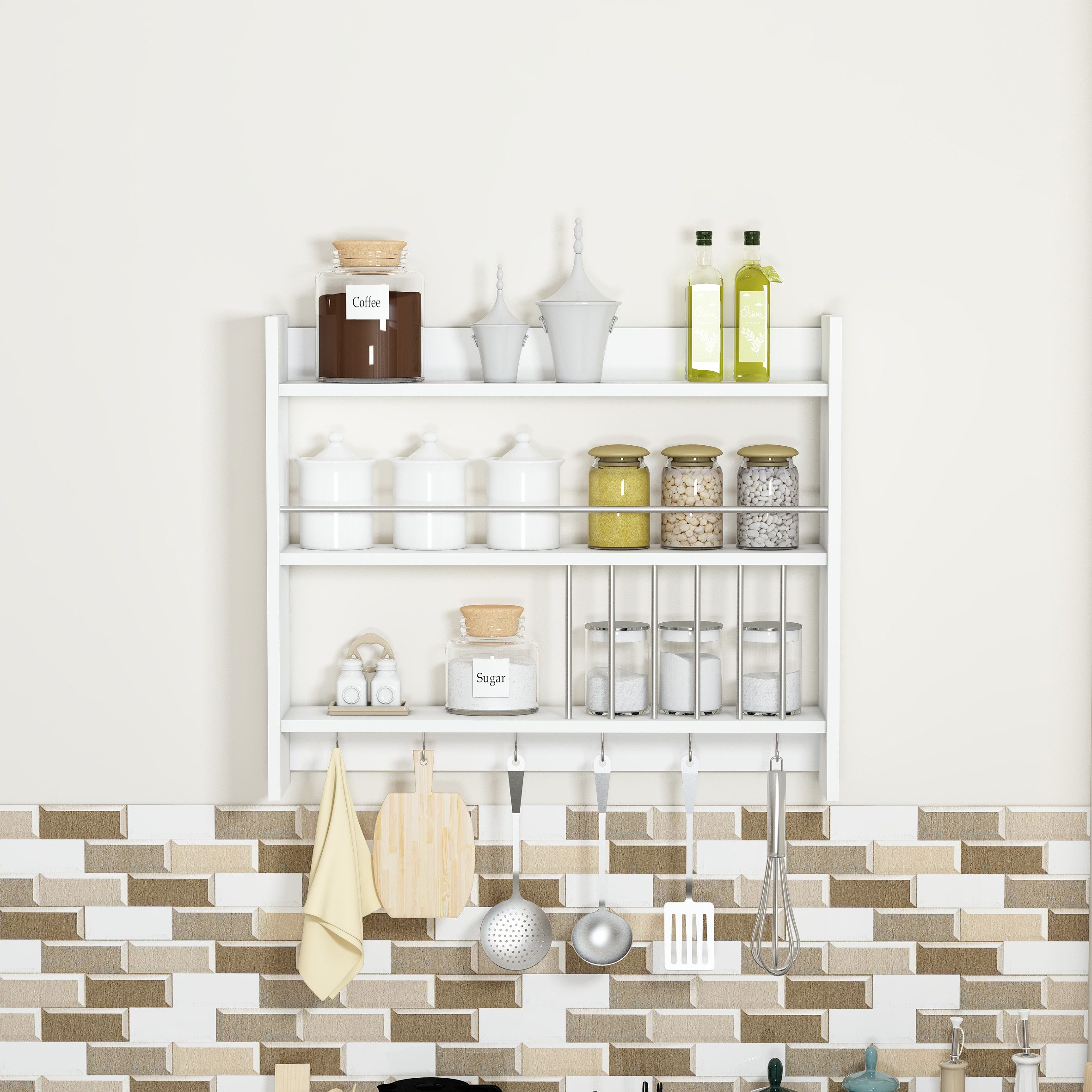 DEMA Home Küchenregal Aphrodite, Standregal, Haushaltsregal, Elegant