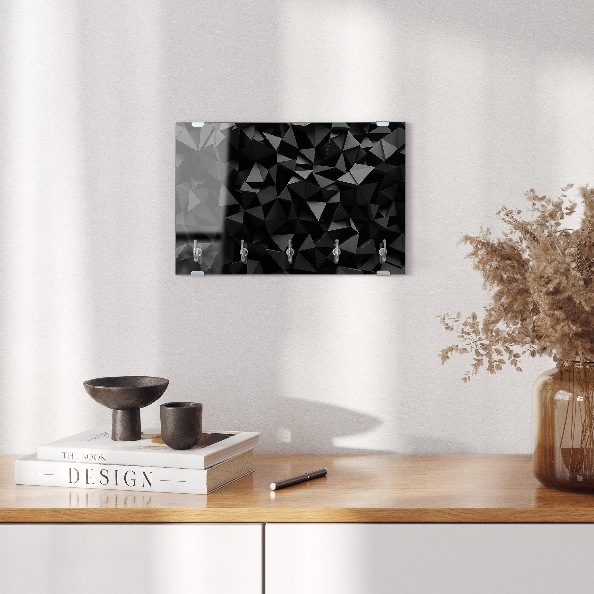 DEQORI Schlüsselbrett 'Bizarre Oberfläche', (1 St), Schlüsselhalter Schlüssel Haken Schlüsselboard modern Schlüsselleiste