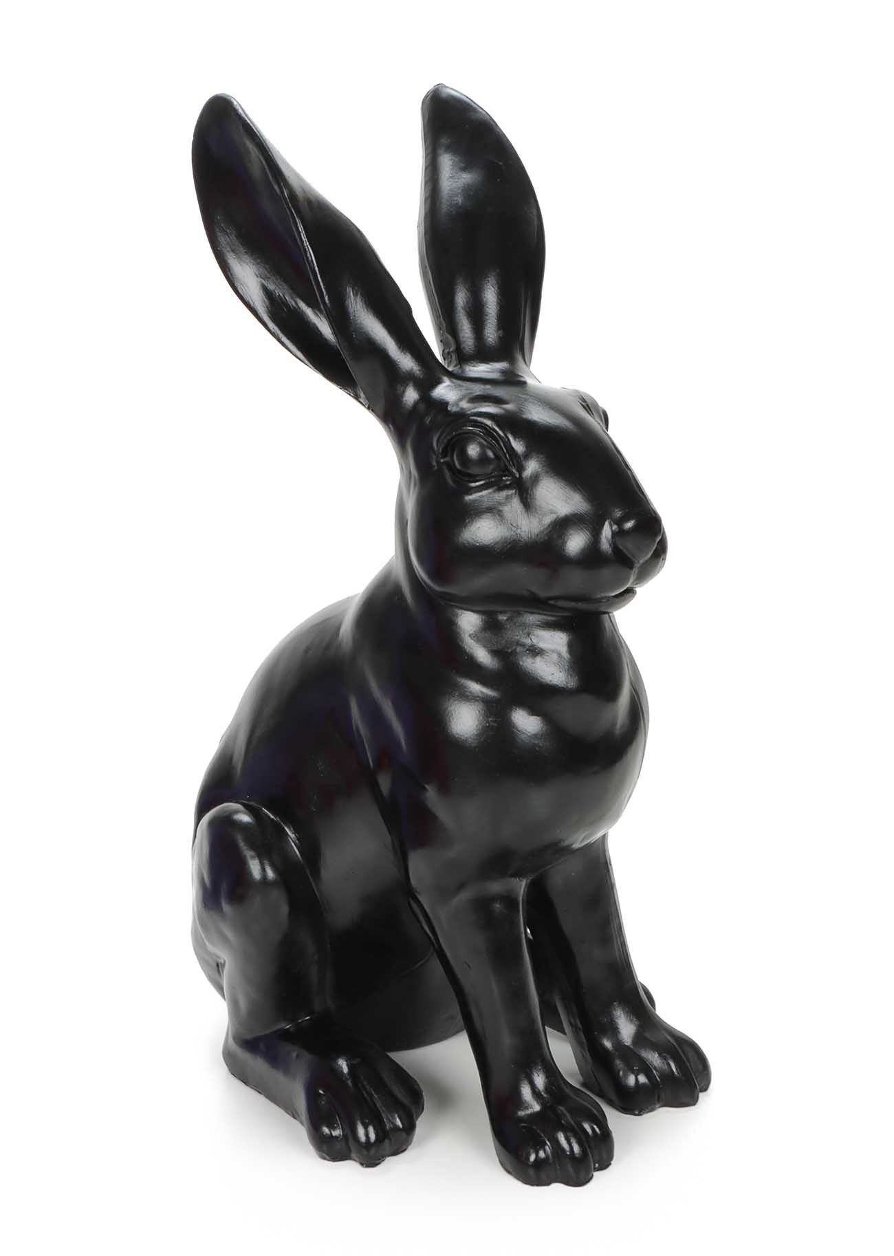 Bubble-Store Osterhase Großer Hase (Oster Deko Figur), Hasenfigur schwarz