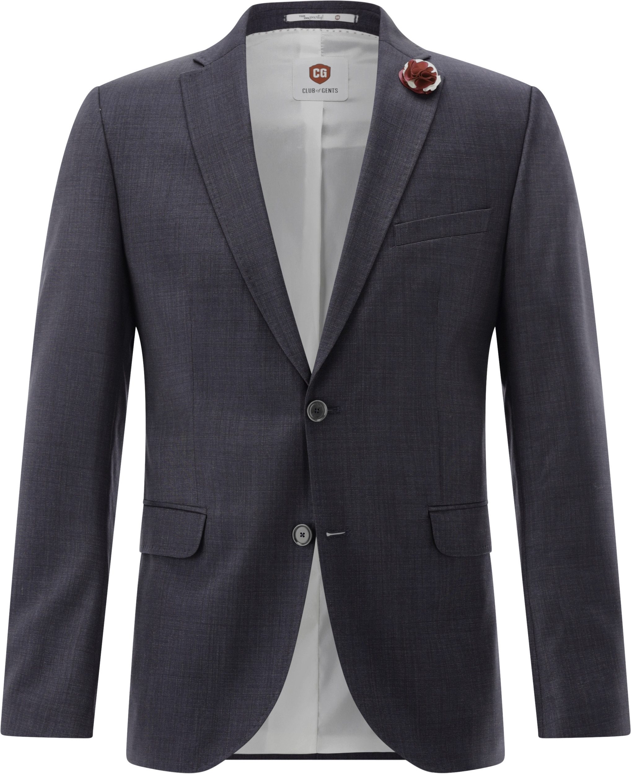 Carl Gross Anzugsakko – Slim Fit Anzugsakko mit Abnehmbarer Blüte
