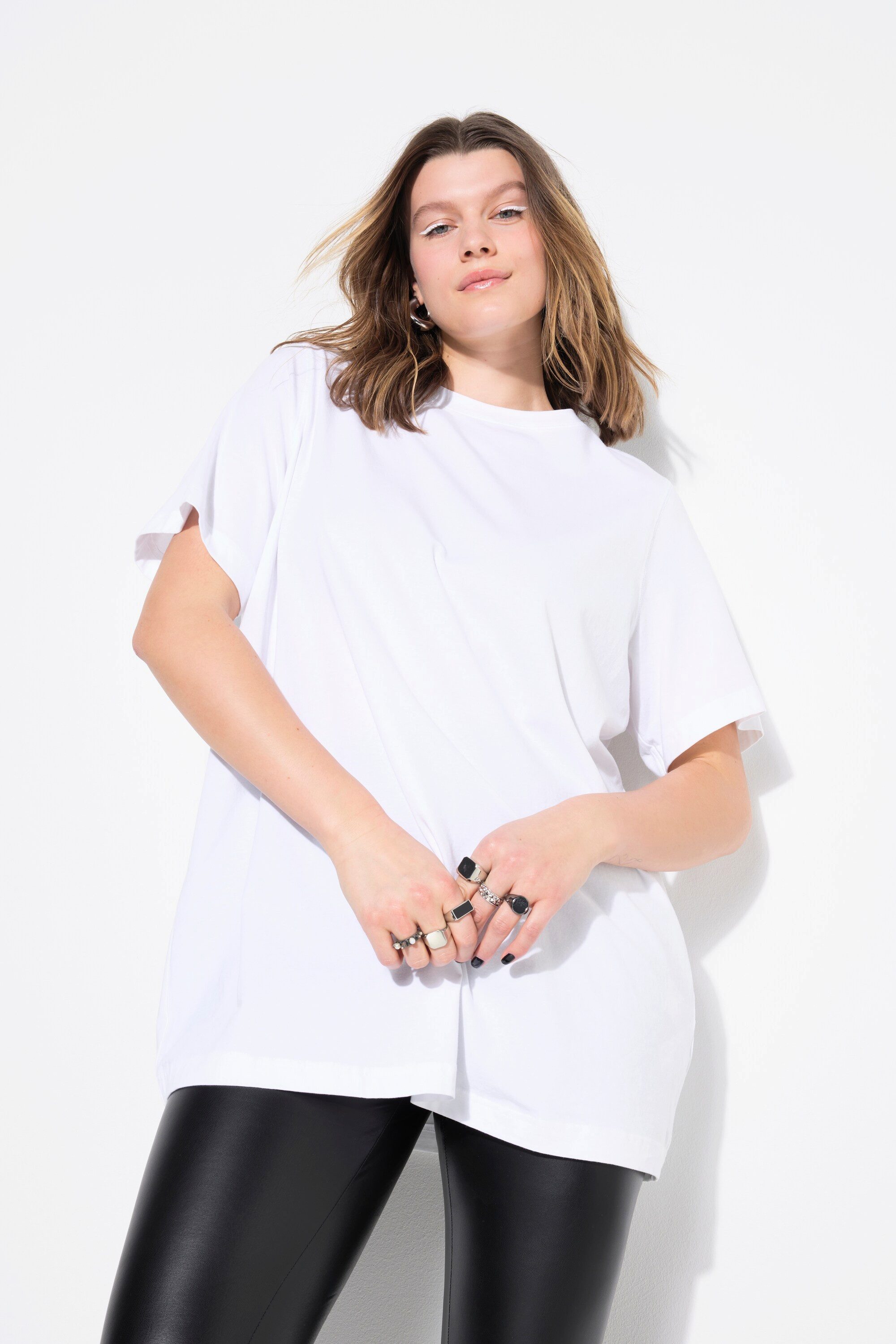 Studio Untold Longshirt Longshirt langer Classic Shape Halbarm