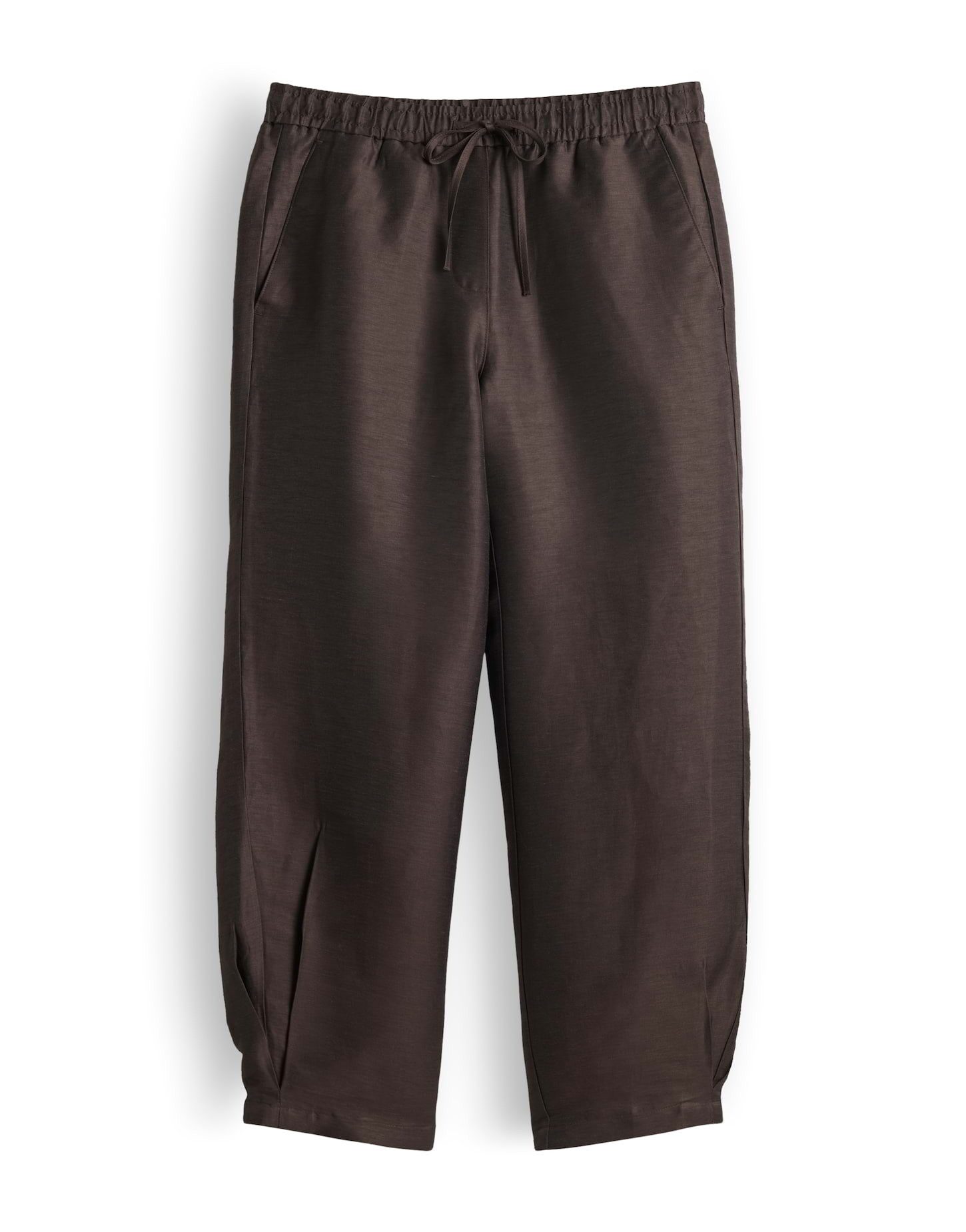 OPUS Stoffhose Myha Glow mit Leinenstruktur Gummibund und Legefalten sorgen für Komfort