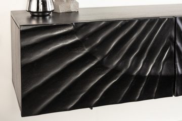 riess-ambiente Lowboard SCORPION 160cm schwarz (Einzelartikel, 1 St), Wohnzimmer · Massivholz · Mango · TV-Schrank · hängend · Industrial
