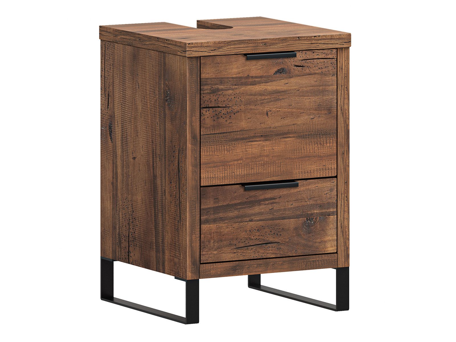 massivum Waschbeckenunterschrank Sydney Holz Pinie schmaler Badunterschrank