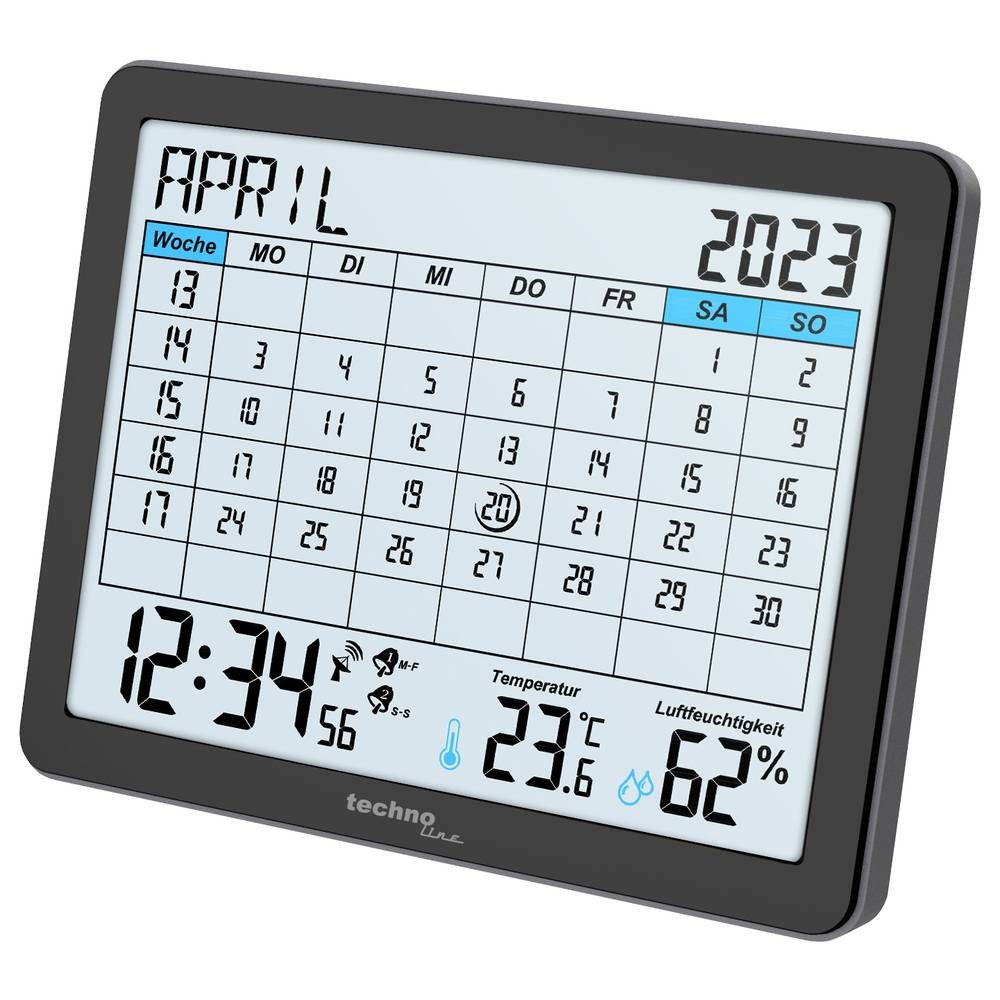 Techno Line Tischuhr Funk-Uhr mit Tischkalender WT2600 günstig online kaufen