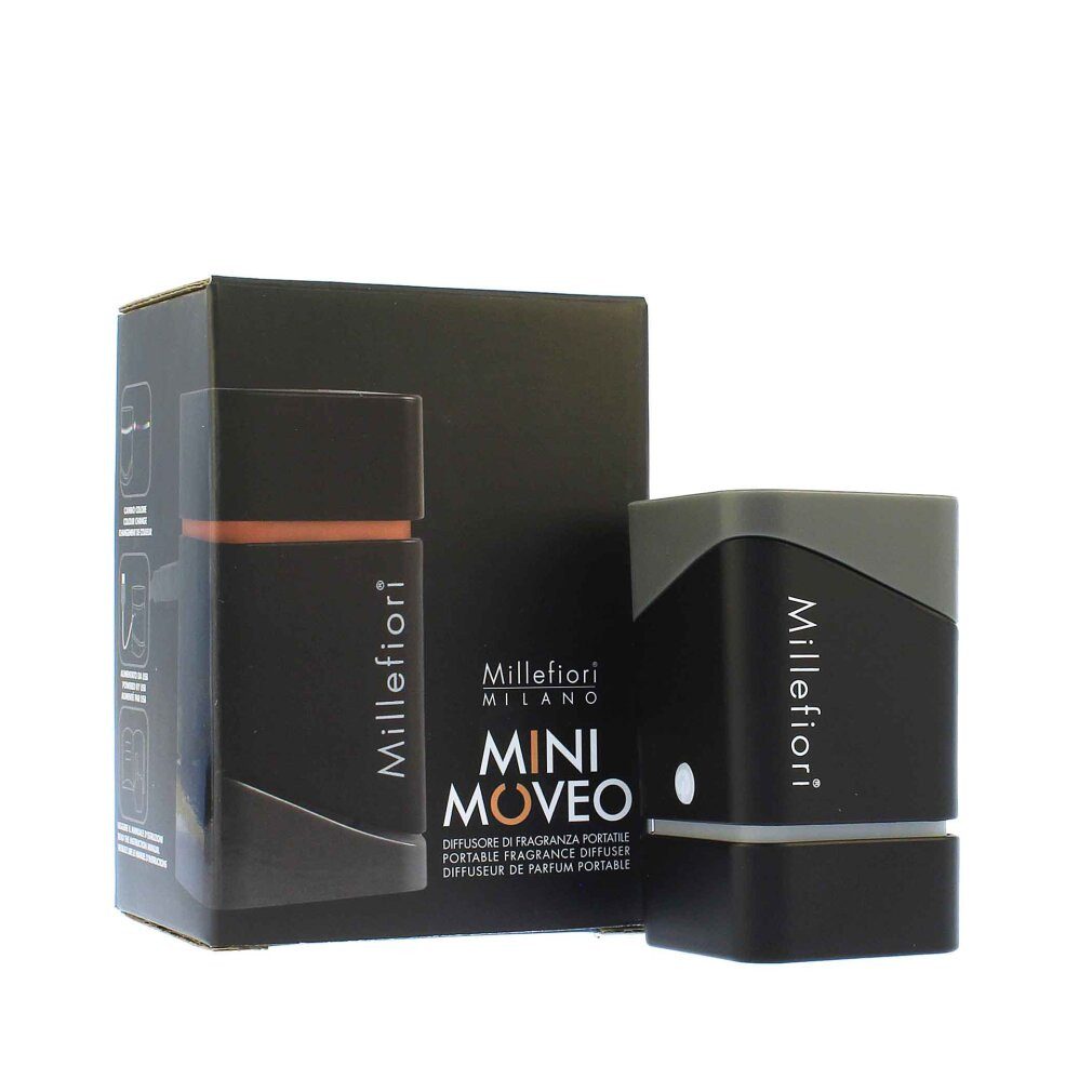 Millefiori Duftlampe Millefiori Moveo Mini kompakter Duftzerstäuber Äschwarz
