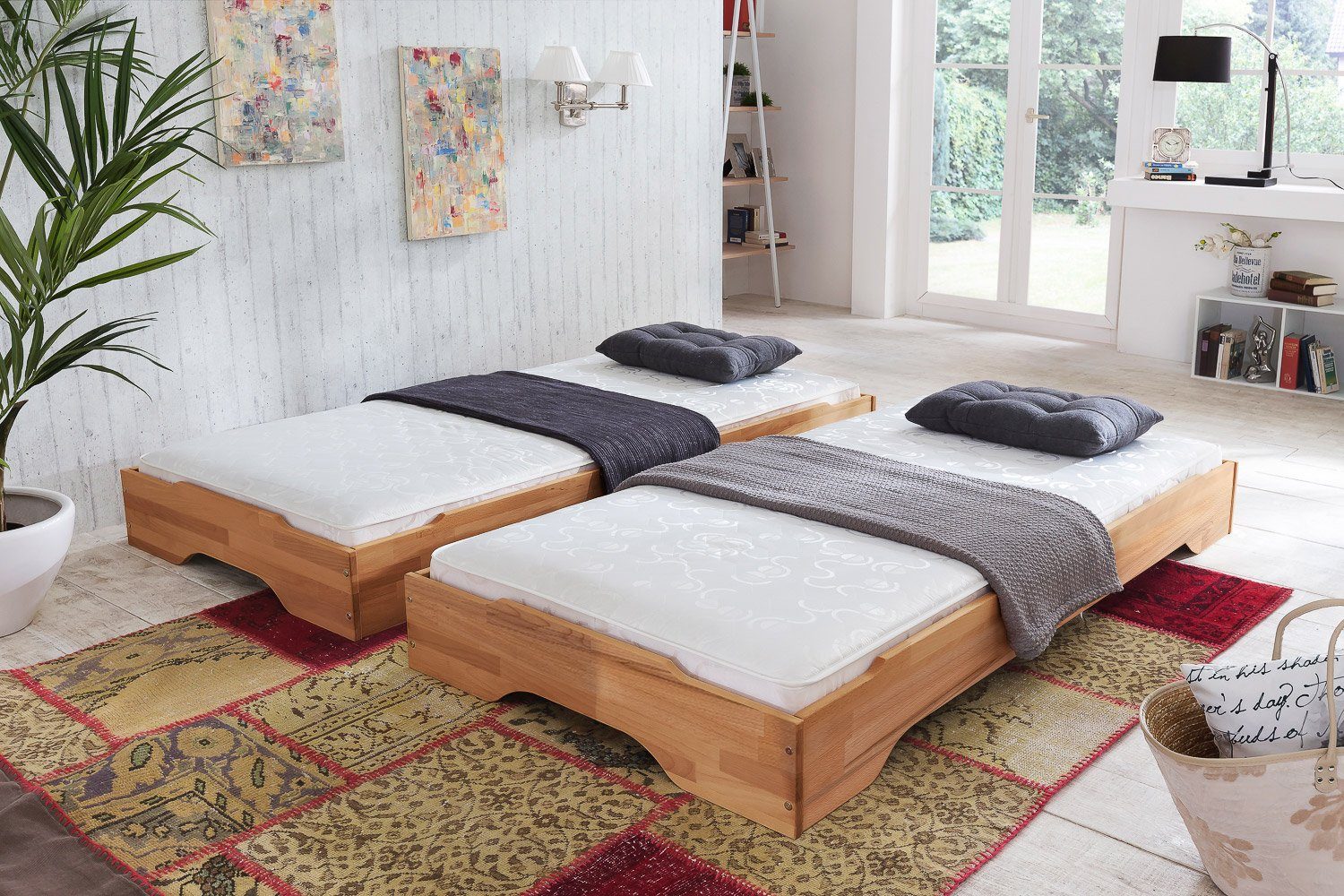 Empinio24 Stapelbett Juist, 2er Set, 100x200 cm, Gästebett günstig online kaufen