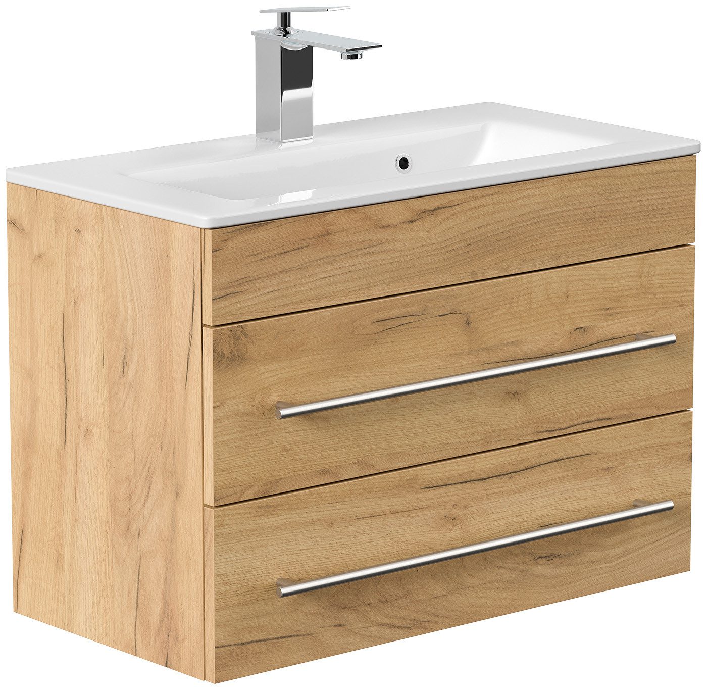 Magnolia Home Waschtisch Badmöbel Mars 700 SlimLine SoftClose eiche gold