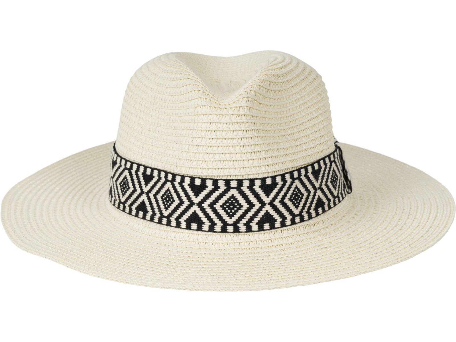 styleBREAKER Sonnenhut Panama Strohhut Hutband Azteken Muster (1-St)