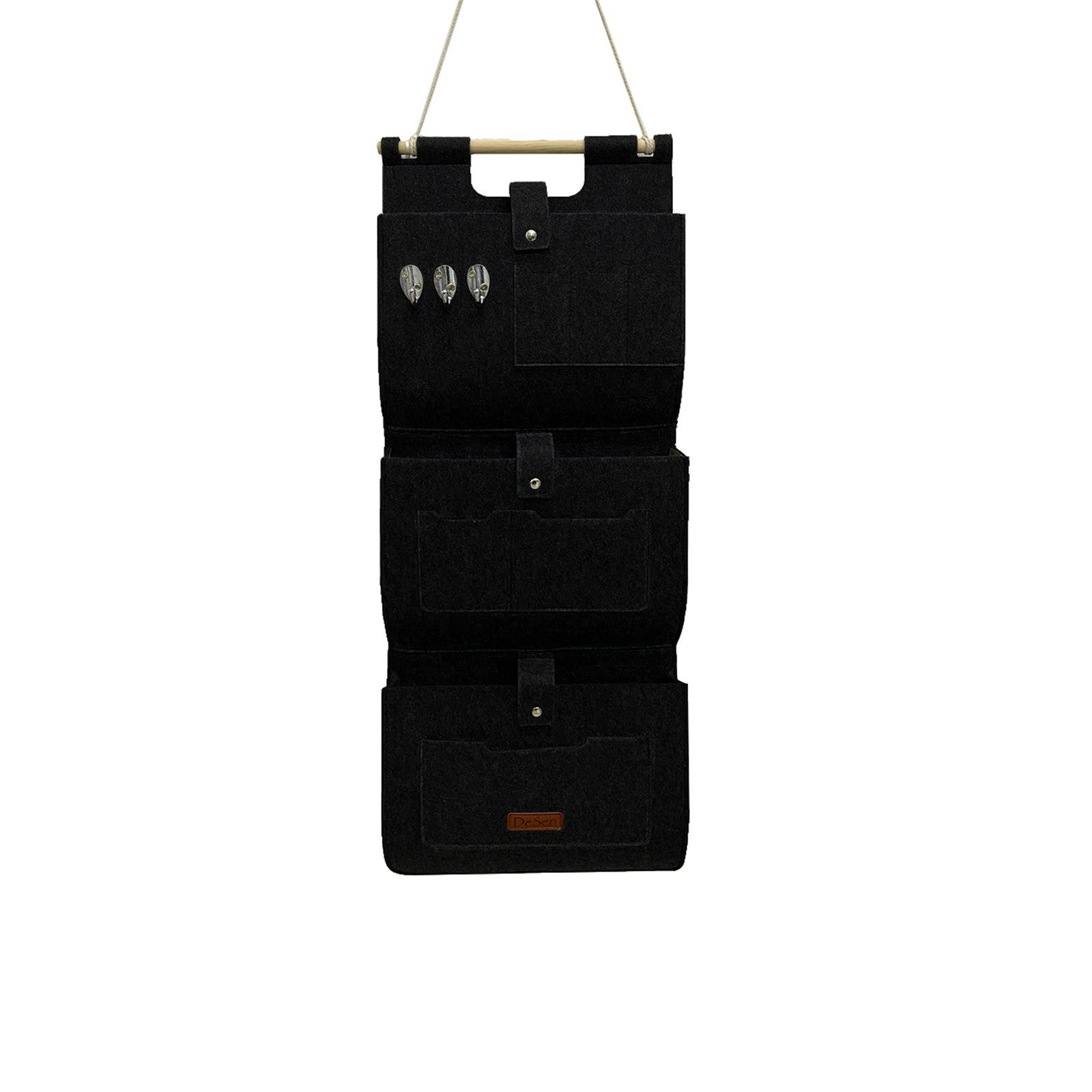 RAIKOU Aufbewahrungstasche Hängeorganzier für Tür und Wand / Wandtasche (für Garderobe,Bad, Küche), Multifunktionstaschen+3 Schlüsselanhänger