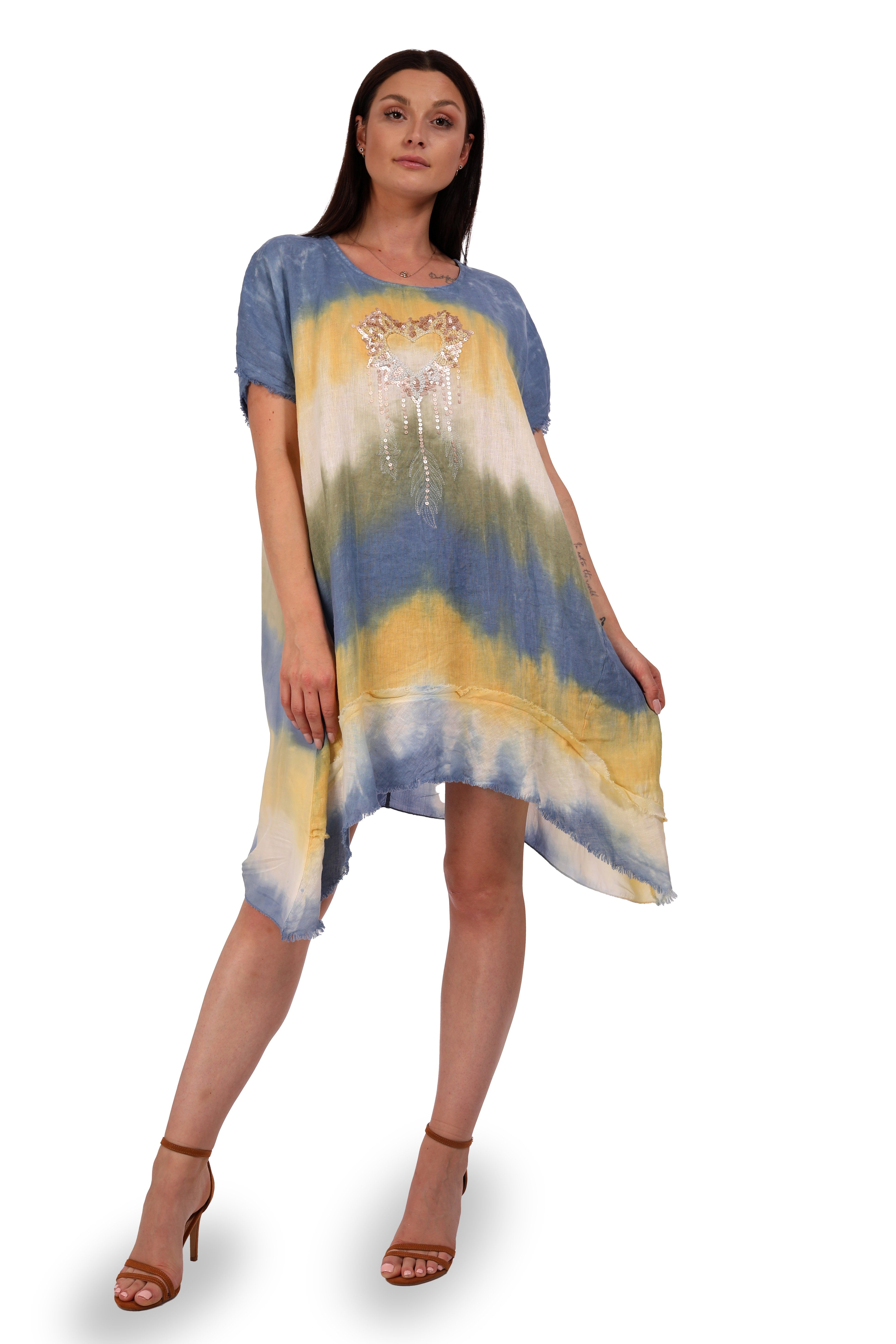 YC Fashion & Style Tunikakleid »Tunika Kleid Batik Muster und Pailletten  Besatz One Size« (1-tlg) online kaufen | OTTO
