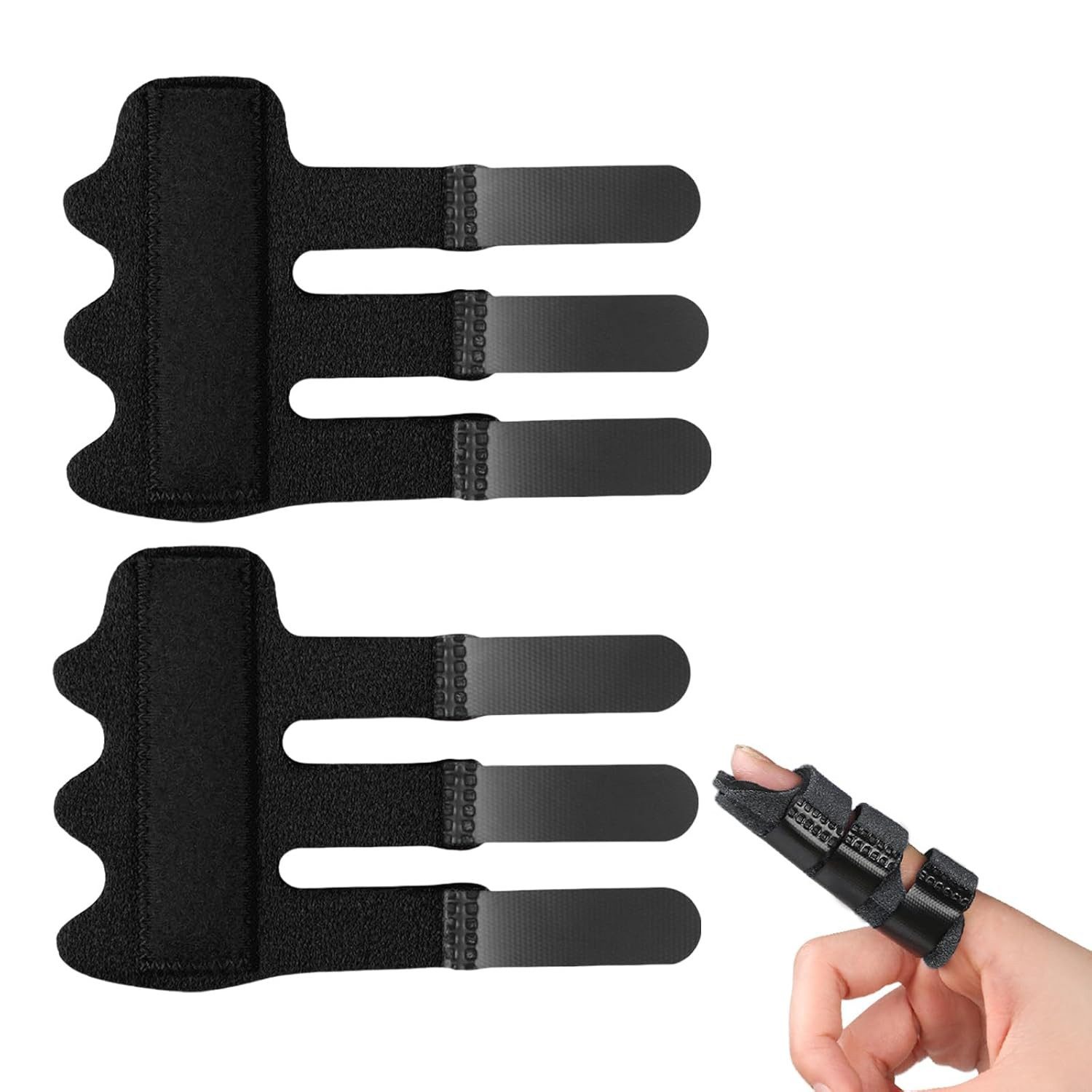 COOL-i ® Fingerbandage Verstellbare Fingerschiene mit Aluminiumstreifen,2 Stück, Fingerstütze zur Ruhigstellung, atmungsaktiv, Universalgröße