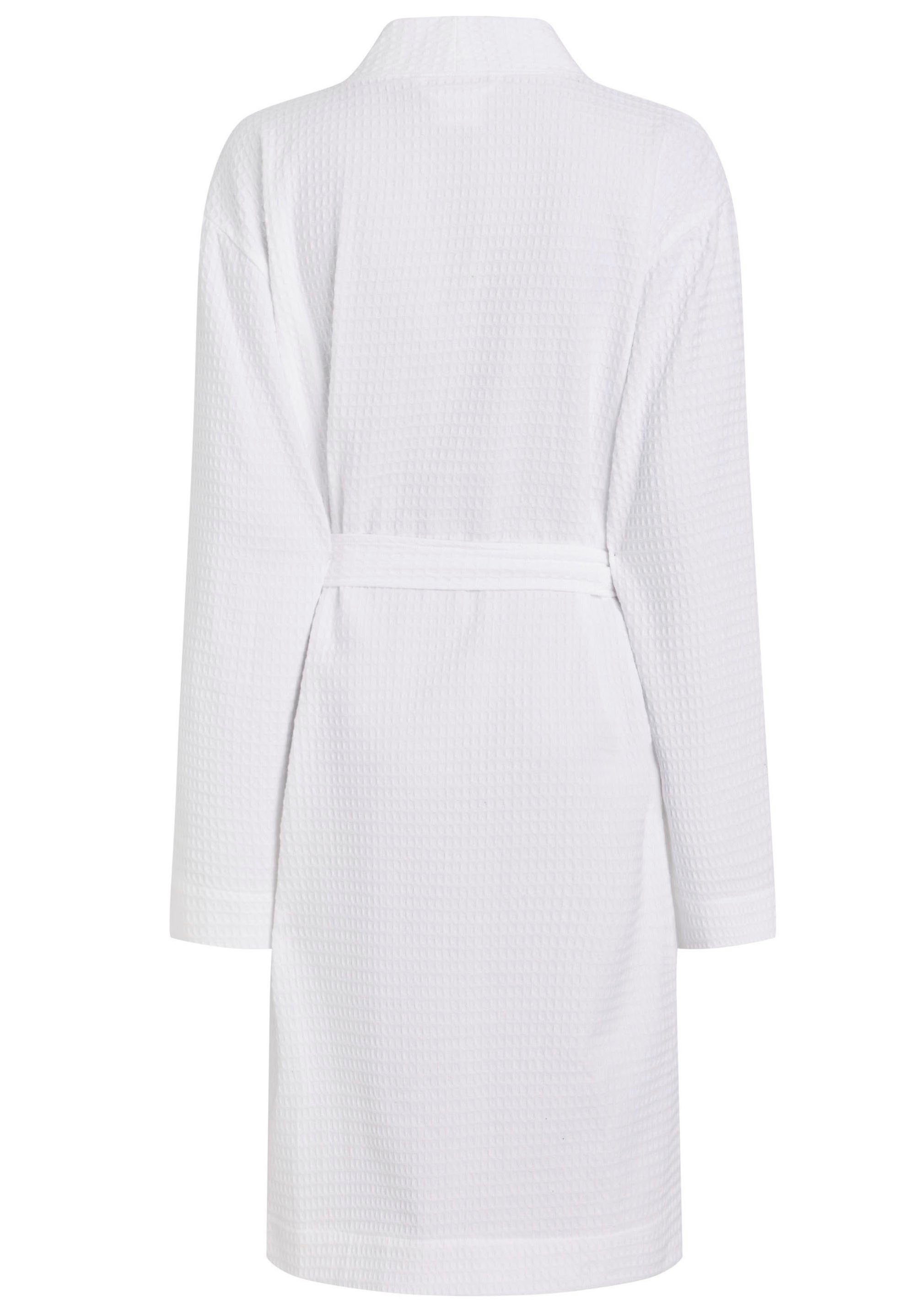 Calvin Klein Underwear Morgenmantel Baumwoll-Mix, Gürtel WHITE ROBE, mit Gürtel