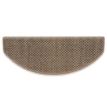 Stufenmatte Tiger-Eye, Treppenschoner erhältlich in 3 Farben & 3 Größen, Floordirekt, Halbrund, Höhe: 6,5 mm, Sisal