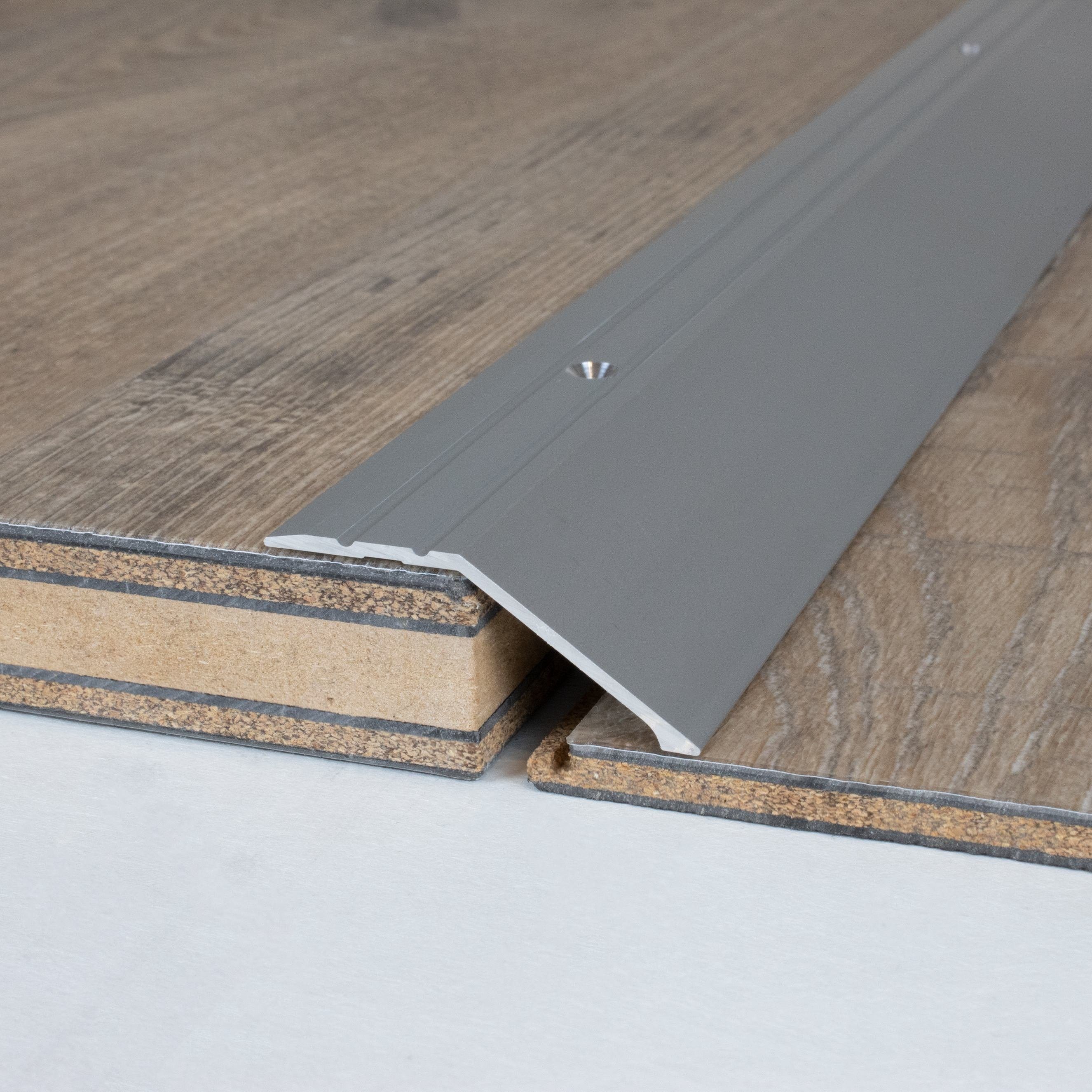 PROVISTON Abschlussprofil Aluminium, 34 x 8.5 x 1000 mm, Silber, Einfass- & Abschlussprofile