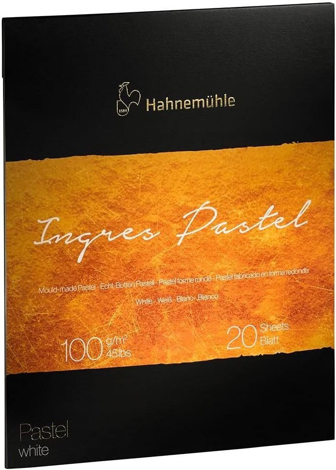 Hahnemühle Zeichenpapier The Collection - Ingres Pastel 24x31cm Naturweiß, 100g/m², 20 Blatt