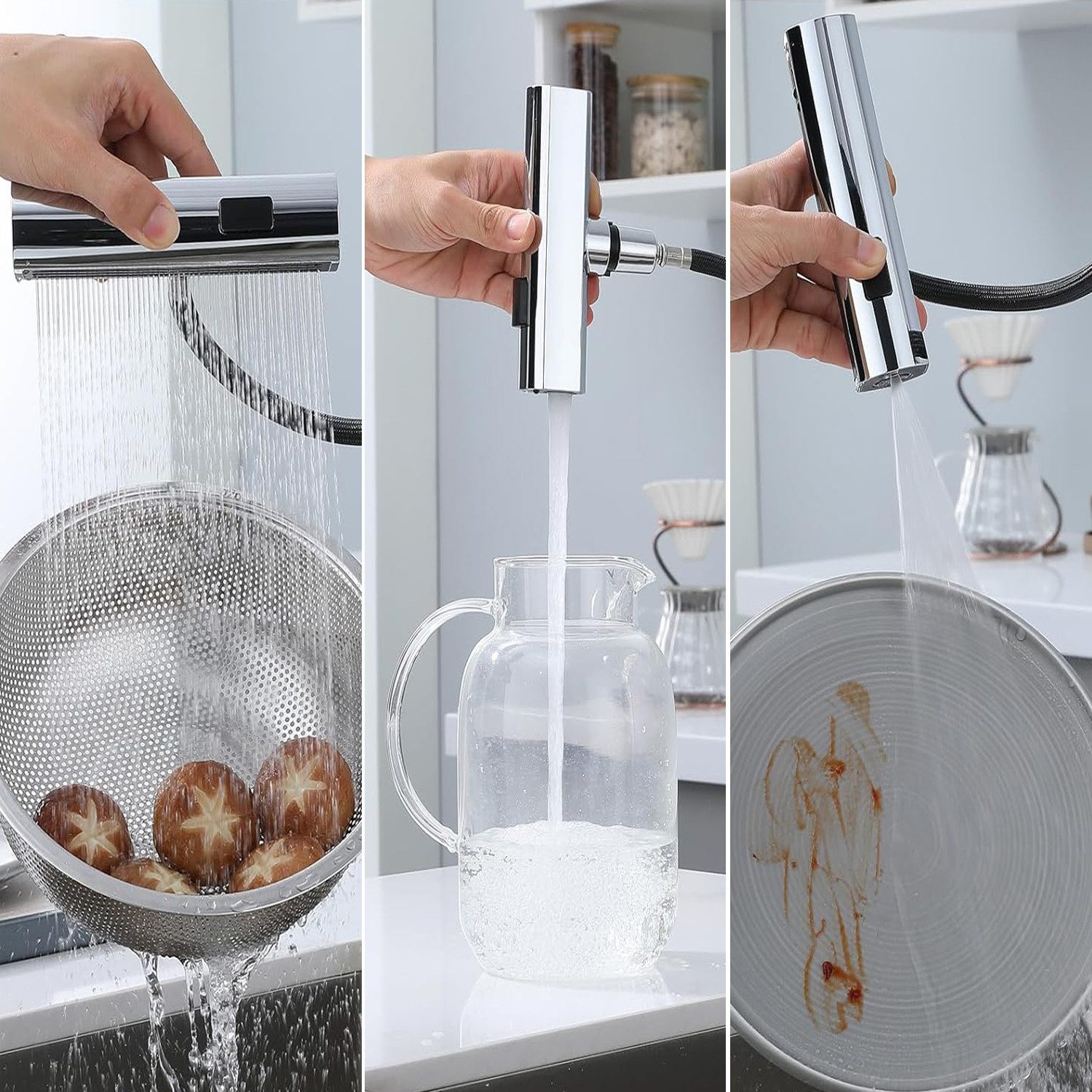 REDOM Küchenarmatur Wasserhahn Spültischarmatur Küche Ausziehbar günstig online kaufen