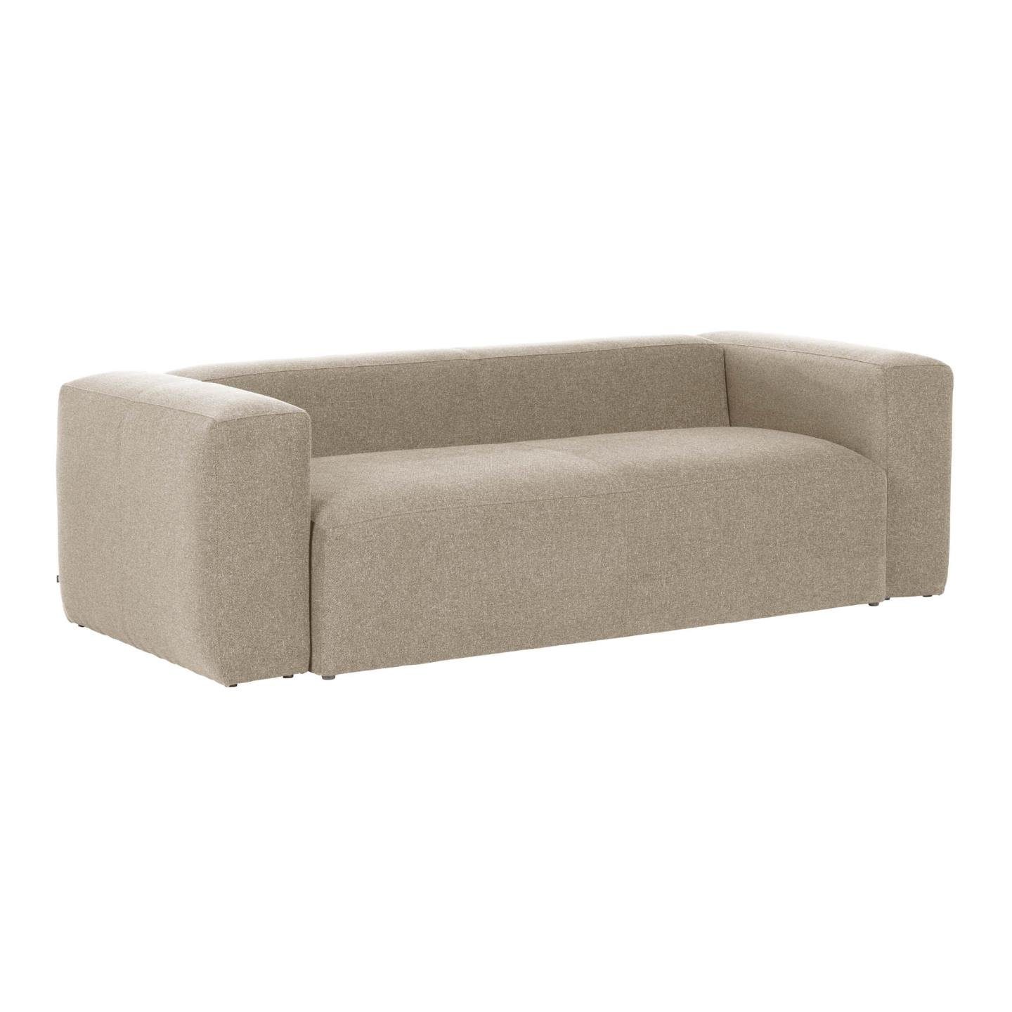 210cm Couch Sofa 2-Sitzer Sofa beige Natur24 Sitzgelegenheit Blok