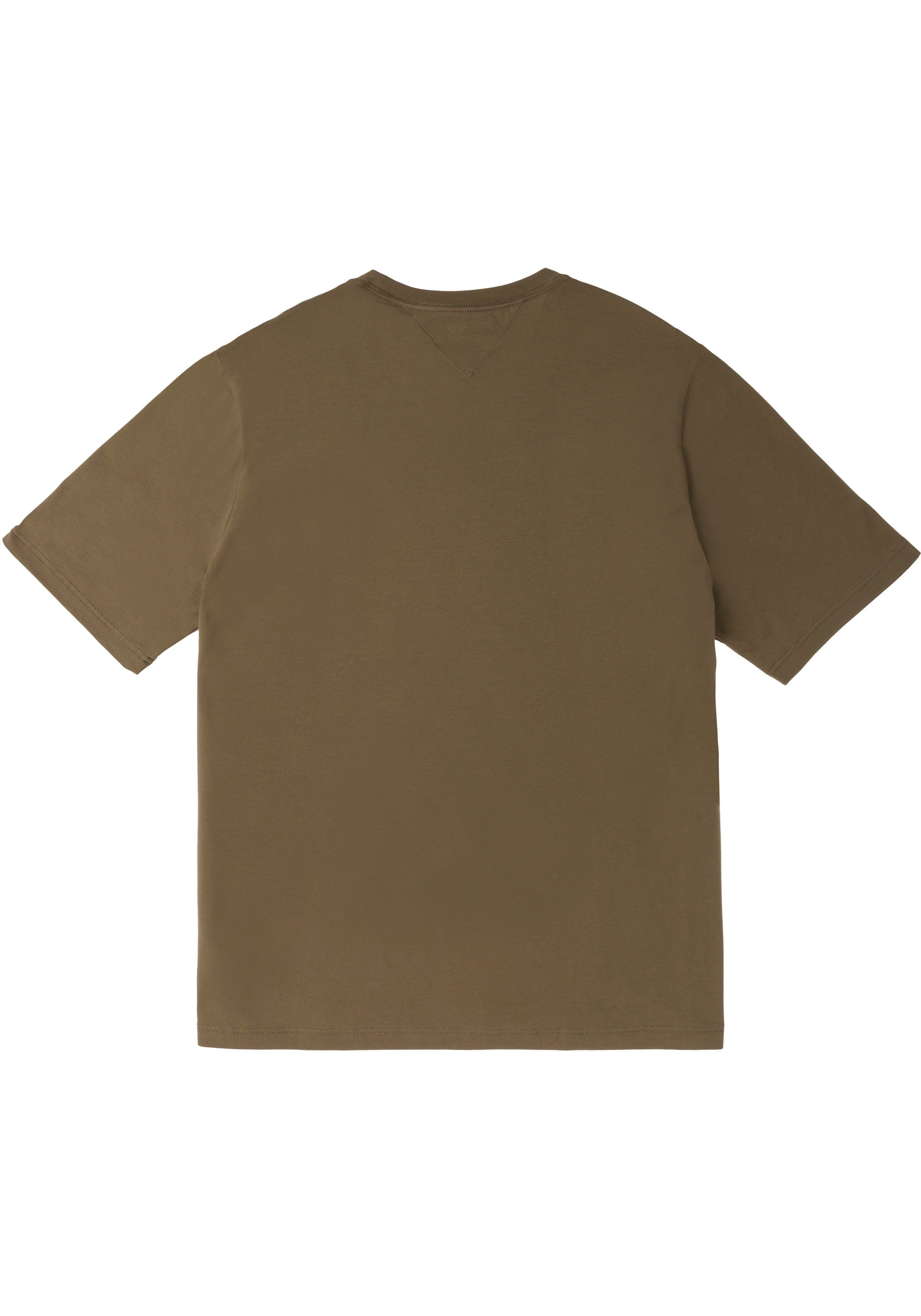 innen T-Shirt Ausschnitt grün Big Tommy Markenstreifen & (1-tlg) Tall Tommy Hilfiger mit im Hilfiger