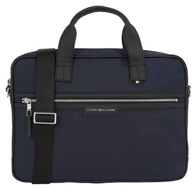 Tommy Hilfiger Messenger Bag TH URBAN NYLON COMPUTER BAG, Reißverschluss-Vorderfach