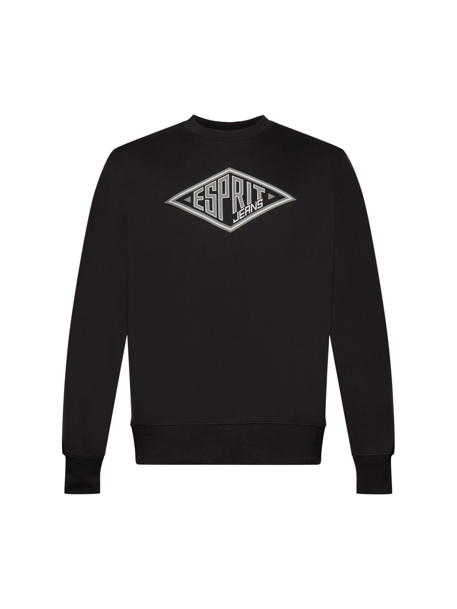 Esprit Sweatshirt Rundhals-Sweatshirt mit Logoprint (1-tlg) BLACK