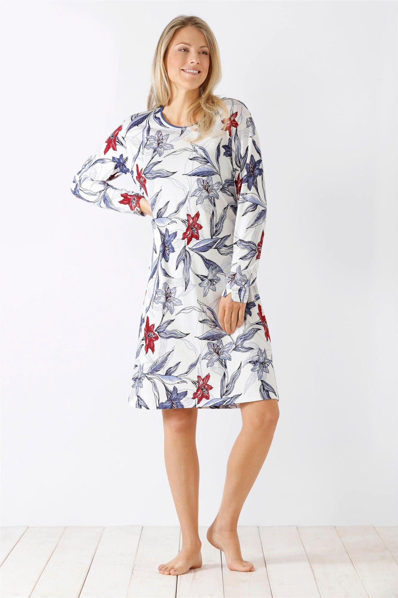 Hajo Nachthemd Damen Nachthemd Premium Cotton/TencelTM (Modal) Single Jersey
