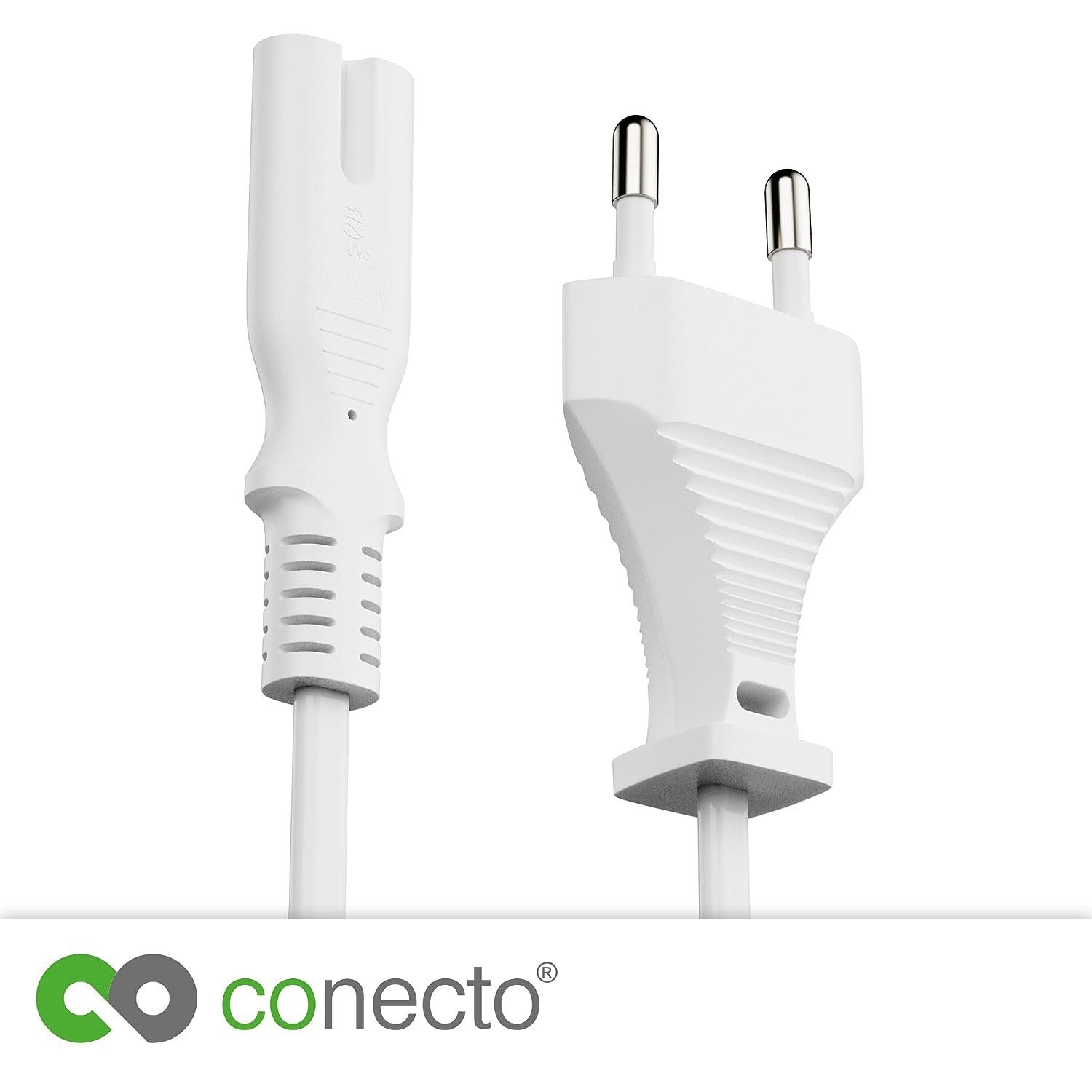 conecto conecto Strom-Kabel, Euro-Stecker gerade auf C7 IEC-Buchse gerade, Stromkabel, (100 cm)