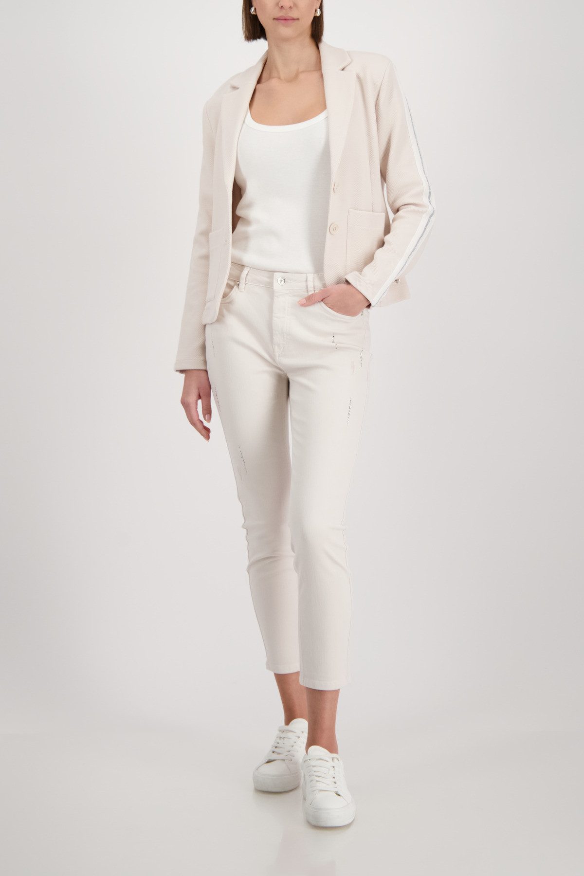 Monari Blouson Basic Piquee Regular fit mit Reverskragen