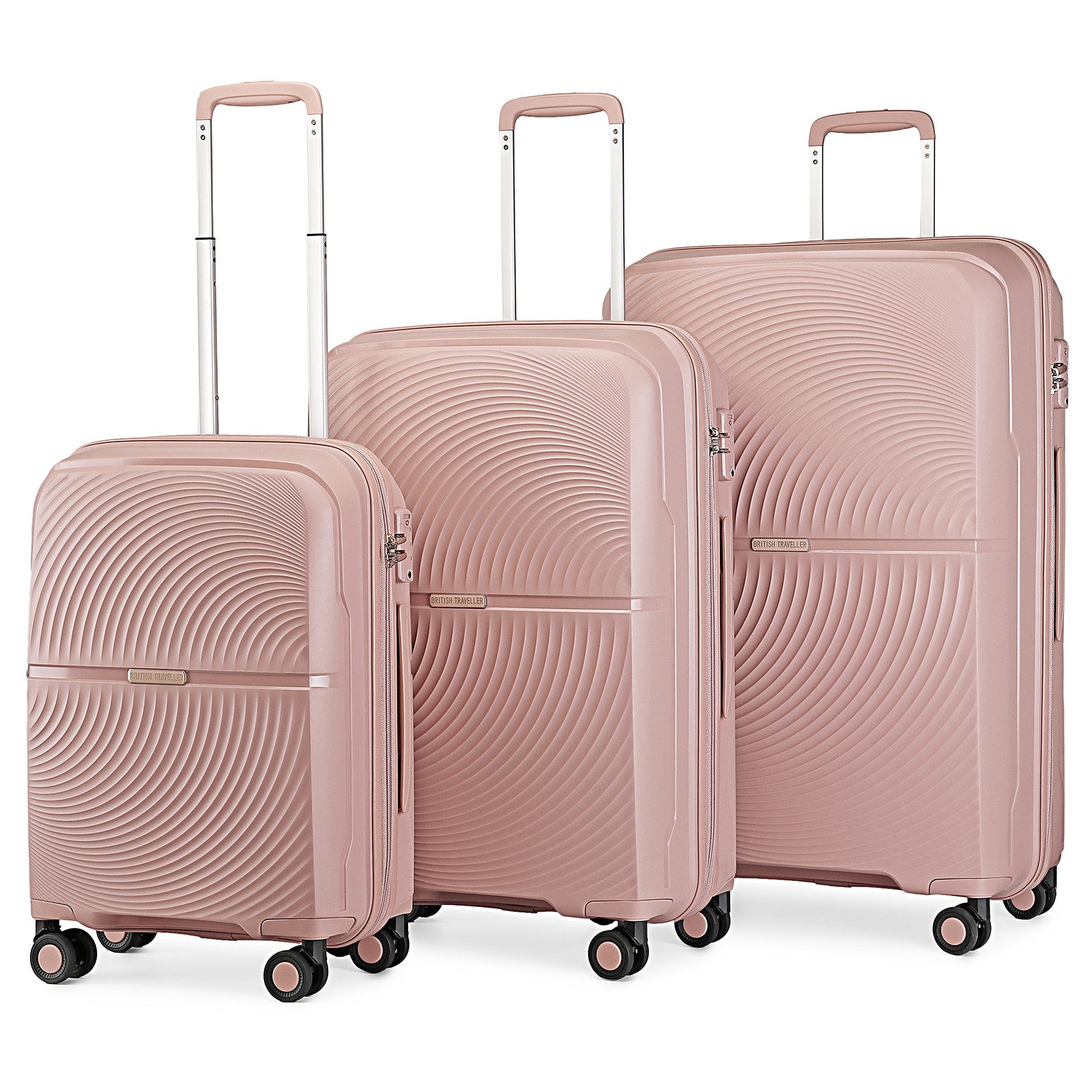 British Traveller Trolleyset 3-teilig Sets Hartschalen-Kofferset günstig online kaufen