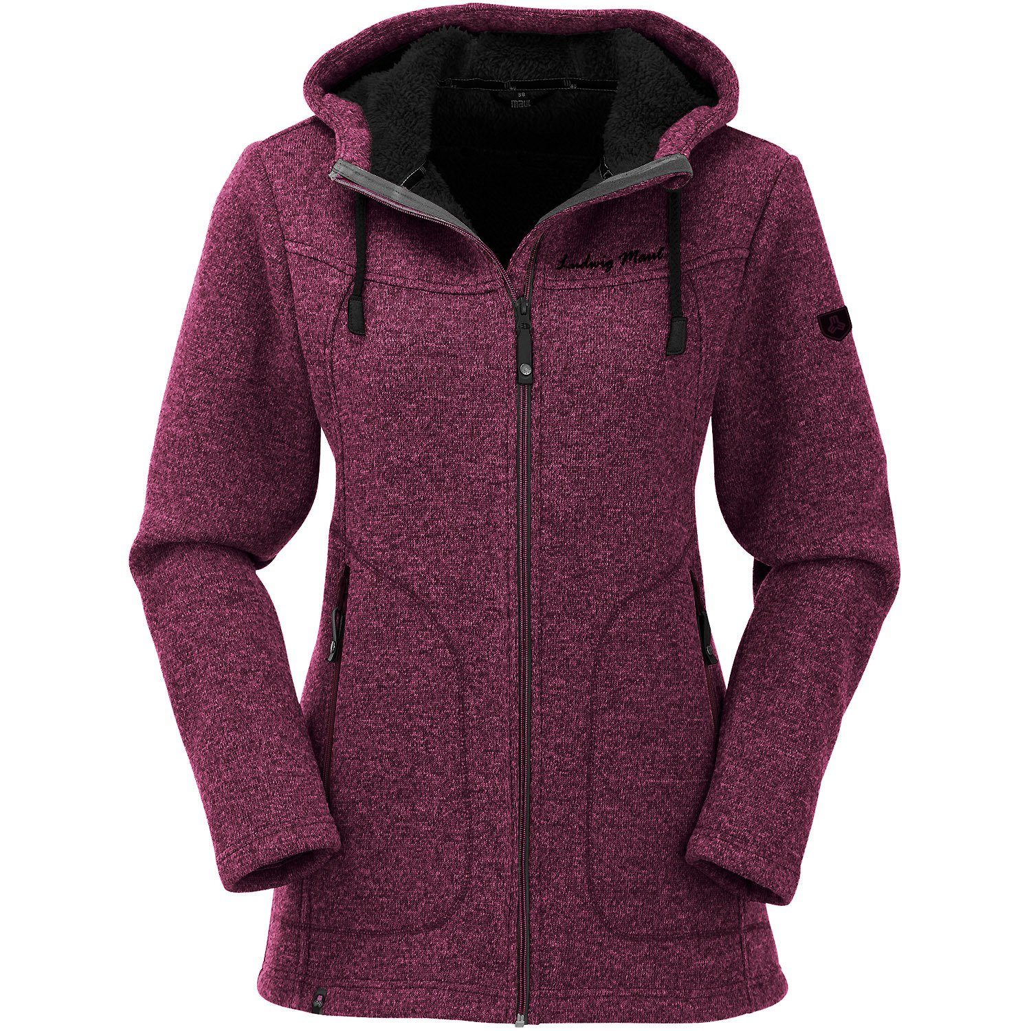 Maul Sport® Fleecejacke Polar-Strickfleecejacke Wilde Kaiserin Bordeaux