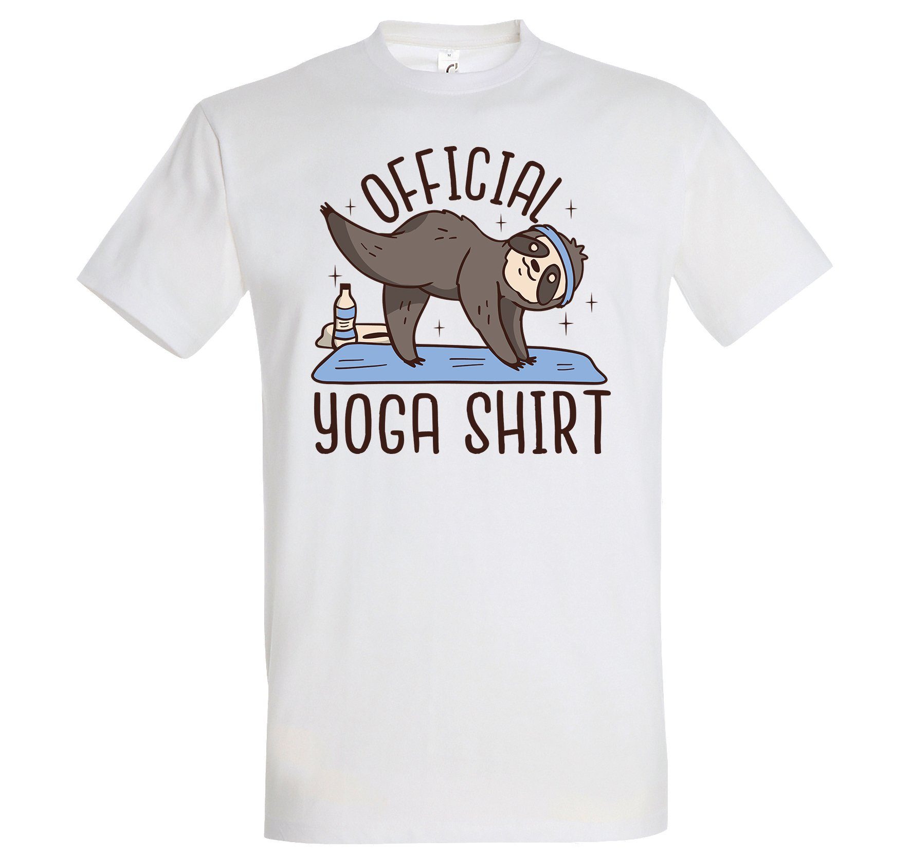 lustigem Frontprint Youth Herren Shirt Designz Official mit Weiß Faultier Yoga T-Shirt