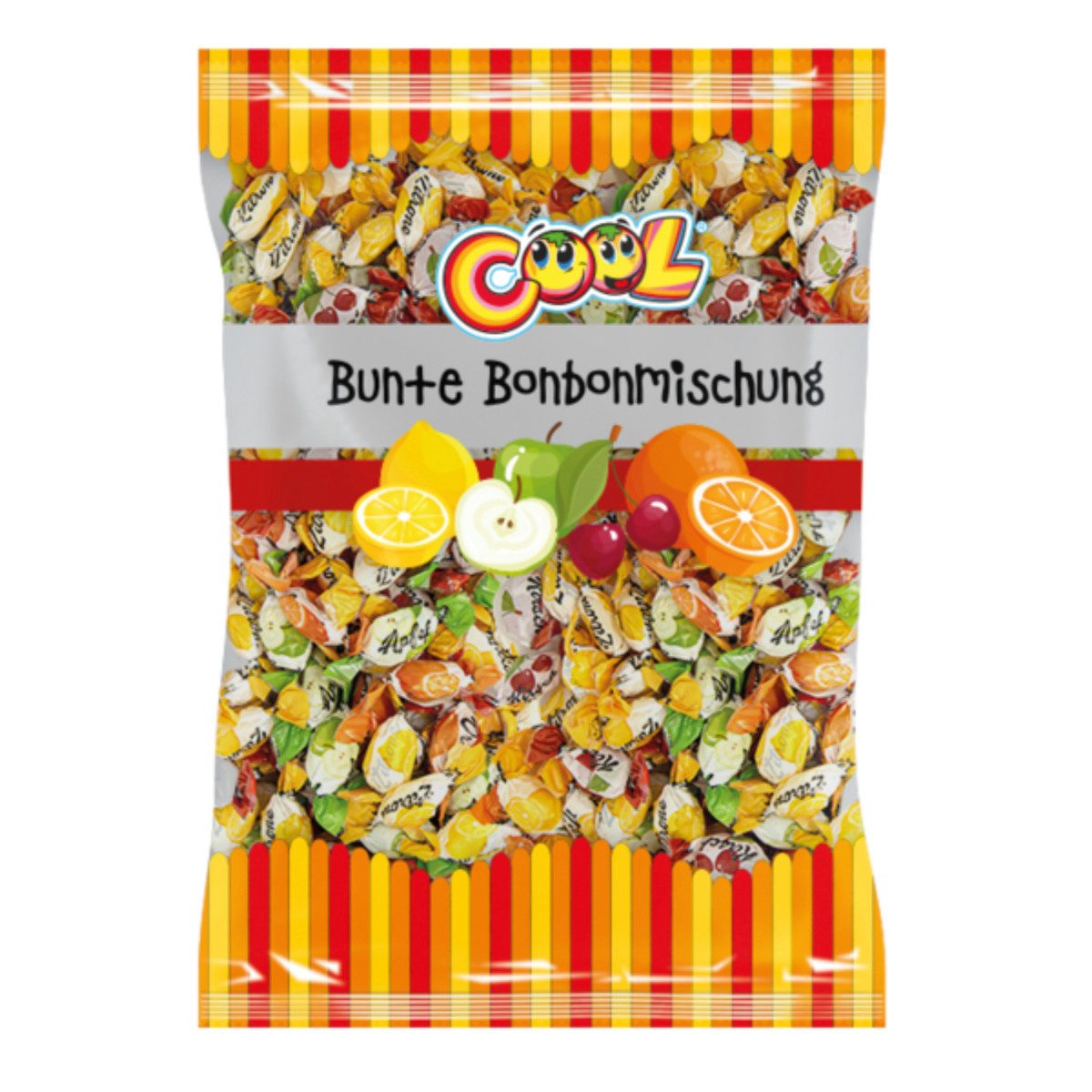 COOL Süßigkeit, Cool Bunte Bonbonmischung Bonbons mit 4 Sorten Fruchtgeschmack 1000g