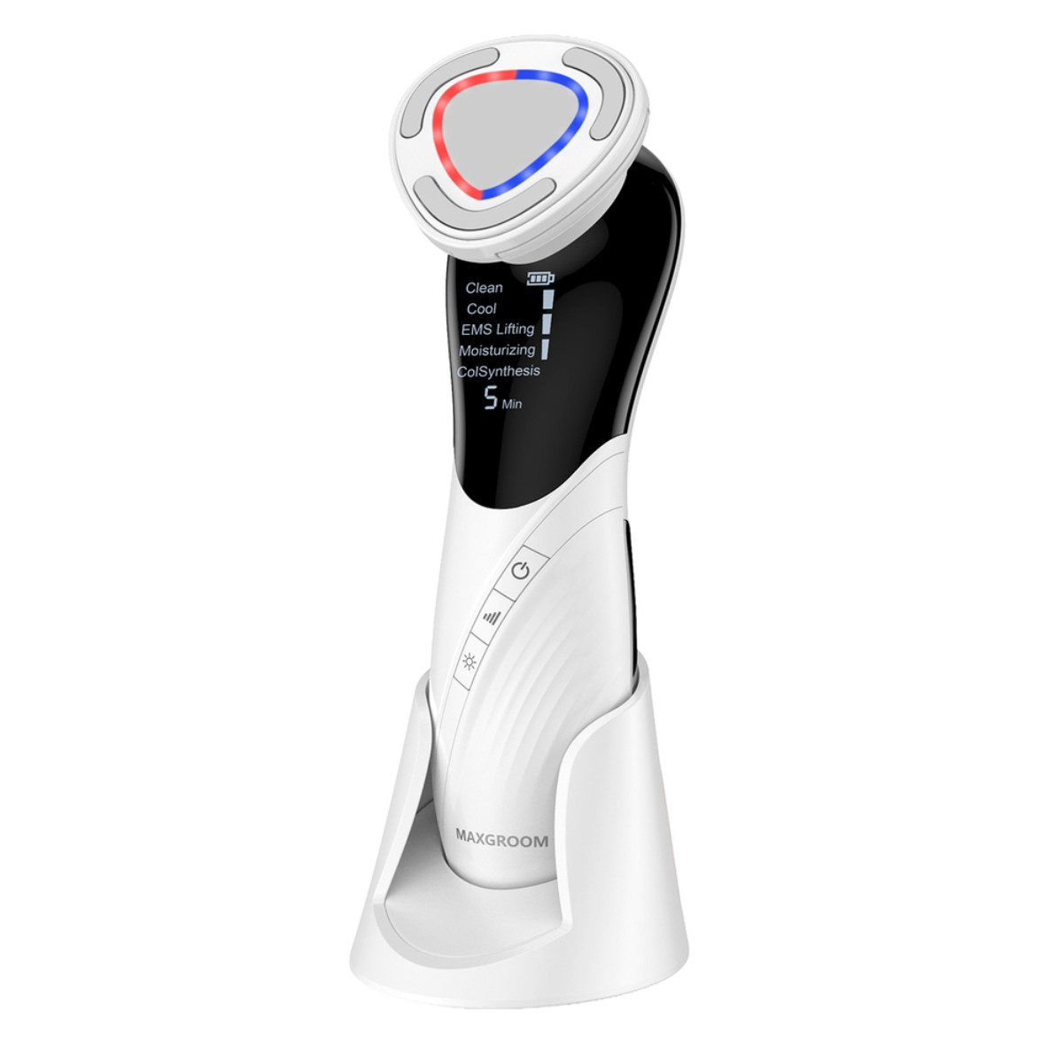 MAXGROOM Gesichtsmassagegerät M-849, Gesichtspflege Set, 9in1 Hautpflegegerät, 9in1 Gesichtspflegegerät mit EMS und LED-Technologie