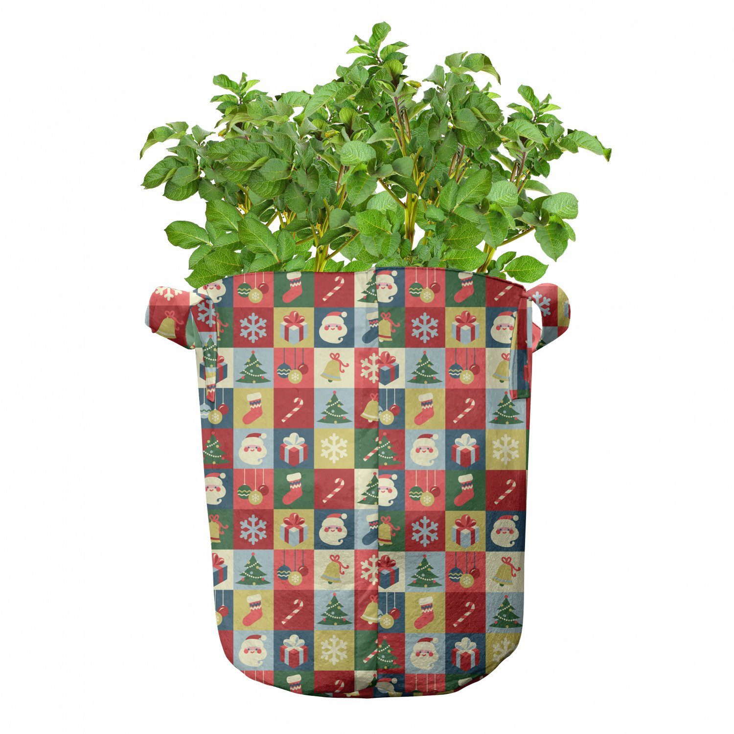 für Boxes mit Stofftöpfe Weihnachten Pflanzkübel Pflanzen, hochleistungsfähig Abakuhaus Surprise Santa Griffen