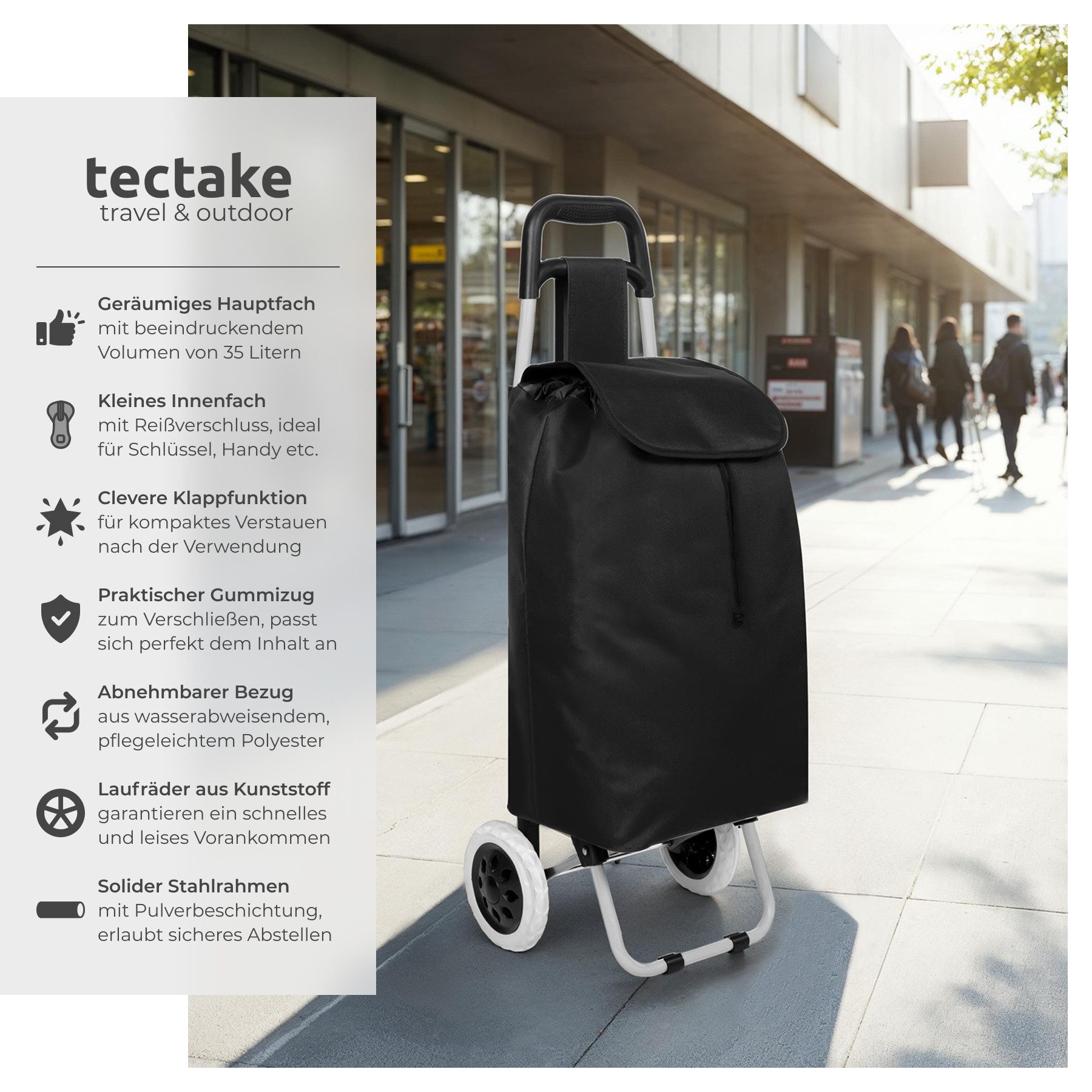 tectake Einkaufstrolley Einkaufswagen, klappbar günstig online kaufen