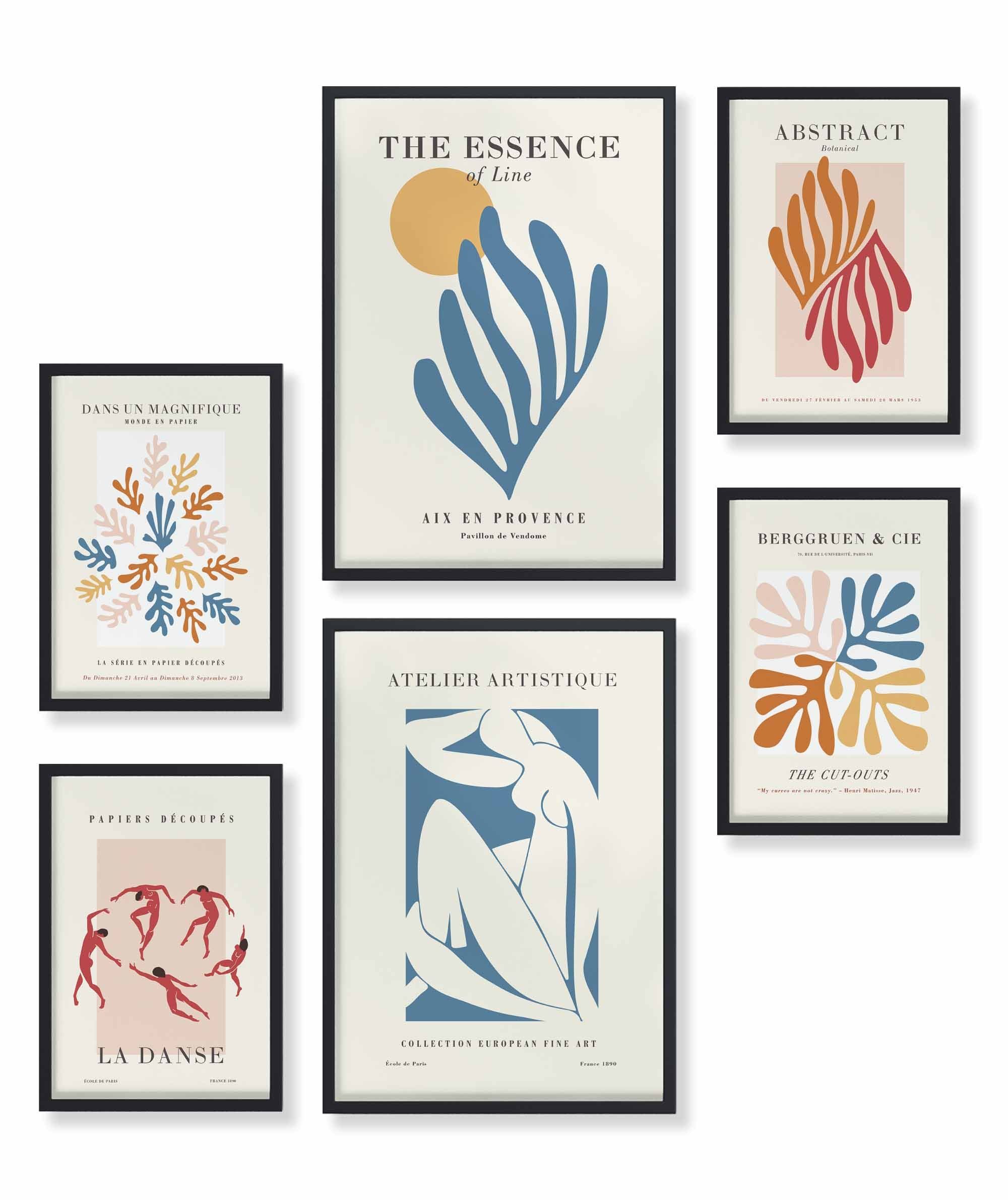 Heimlich Poster Set als Wohnzimmer Deko, Bilder DINA3 & DINA4, Abstrakt Matisse Modern, Abstrakt. Reduzierter Preis € 89,90. Unverbindliche Preisempfehlung € 137,90, (€ 89,90 pro 1 Stk)