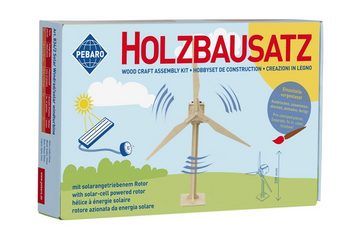 Pebaro 3D-Puzzle Solar Holzbausatz Windrad, 834/2, 16 Puzzleteile