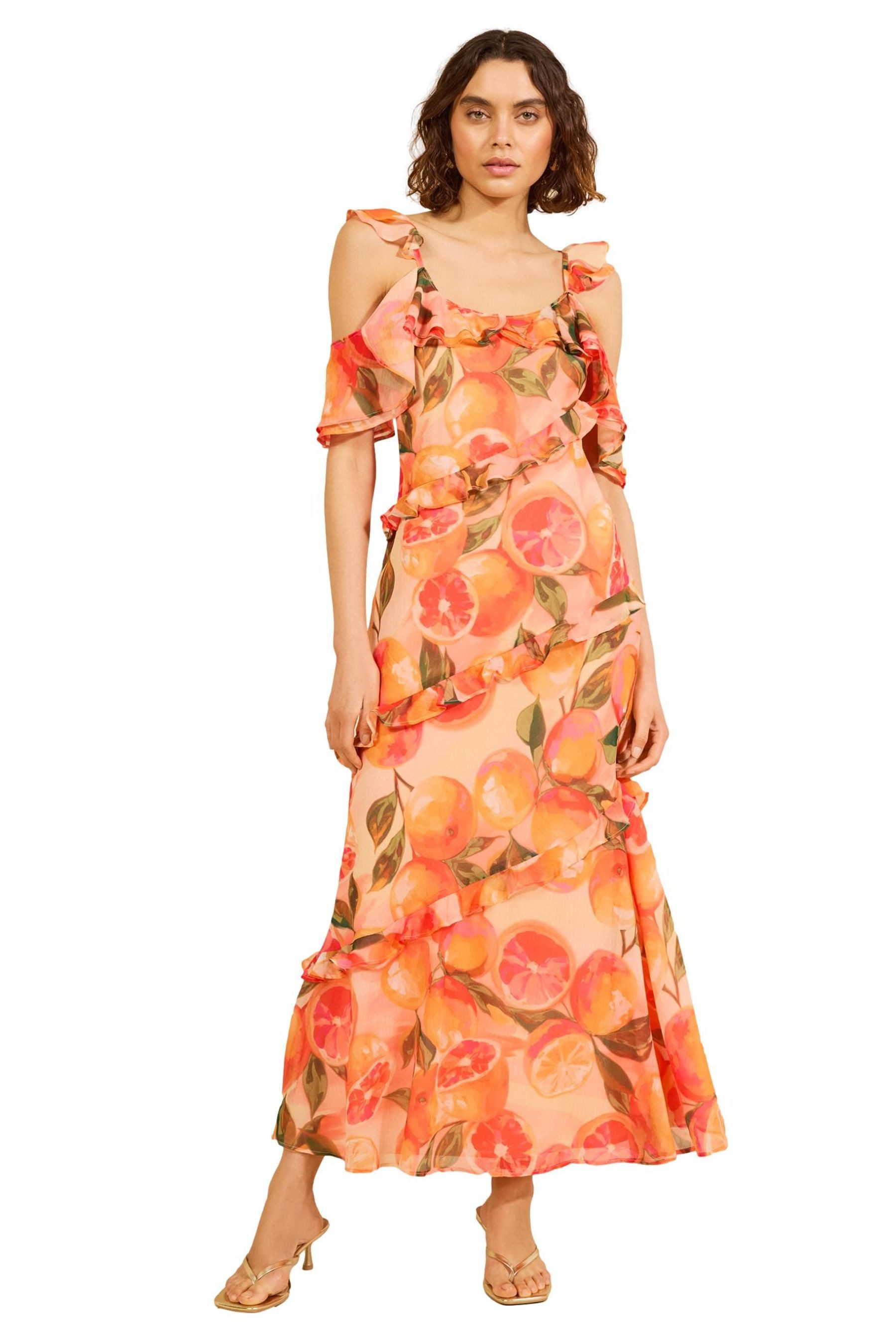 Midikleid Friends Like These Bardot-Midikleid aus Chiffon