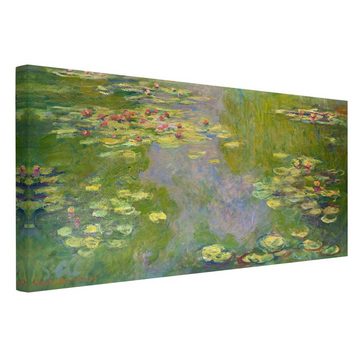 Bilderdepot24 Leinwandbild Kunstdruck Claude Monet Grüne Seerosen grün Bild auf Leinwand XXL, Bild auf Leinwand; Leinwanddruck in vielen Größen