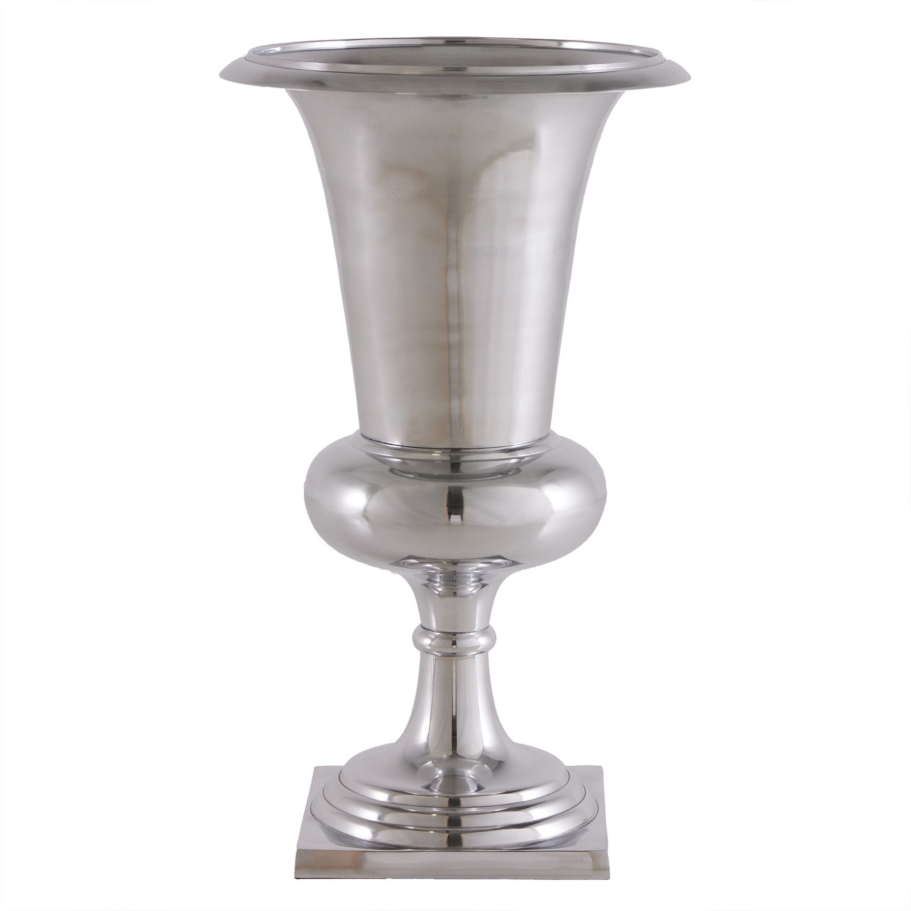 Dekovase GOAL 75cm silber · Blumenvase im Pokal-Look